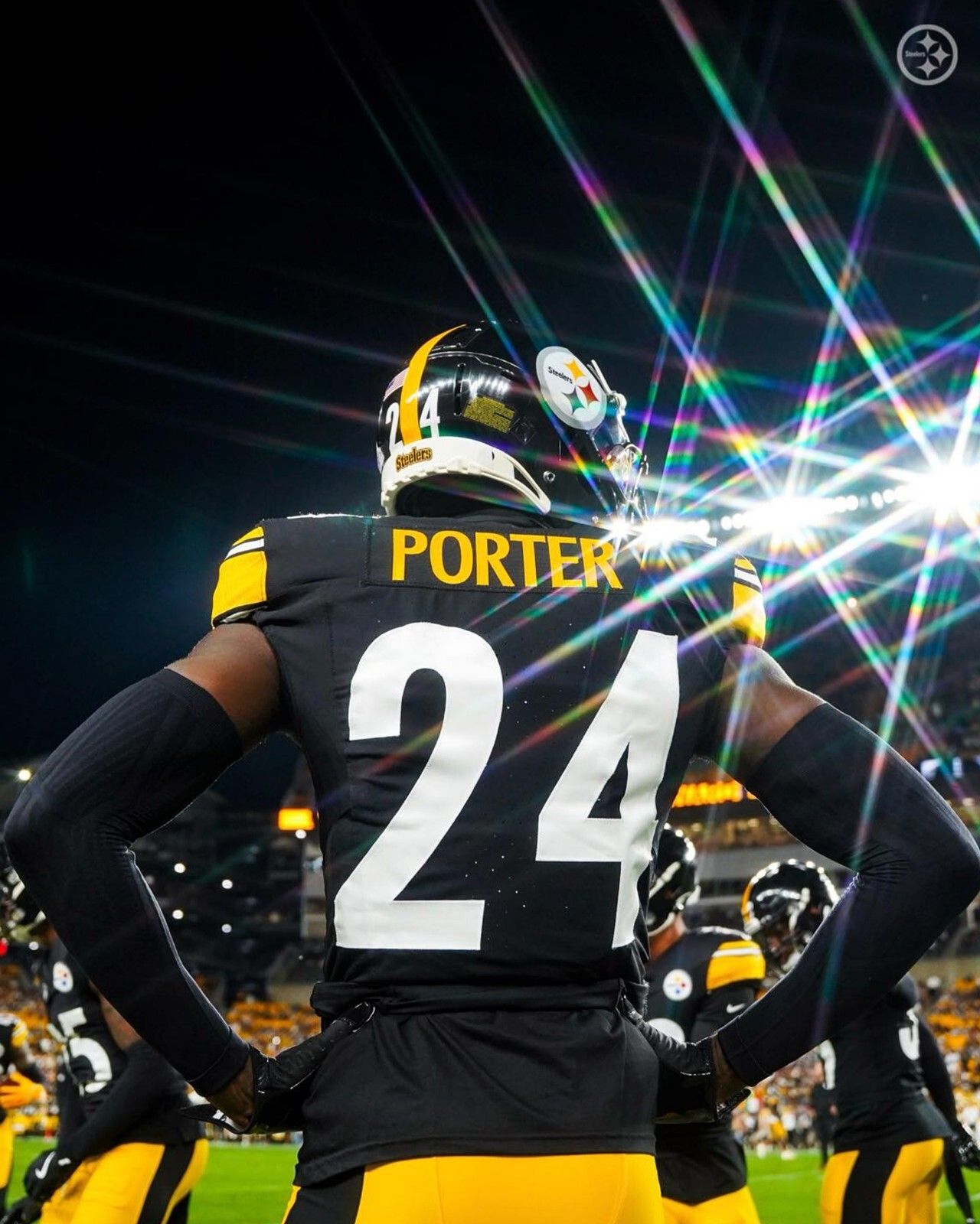 1280x1600 Joey Porter Jr. Game Day Lights Pittsburgh Steelers 8x10 NFL Football Photo
