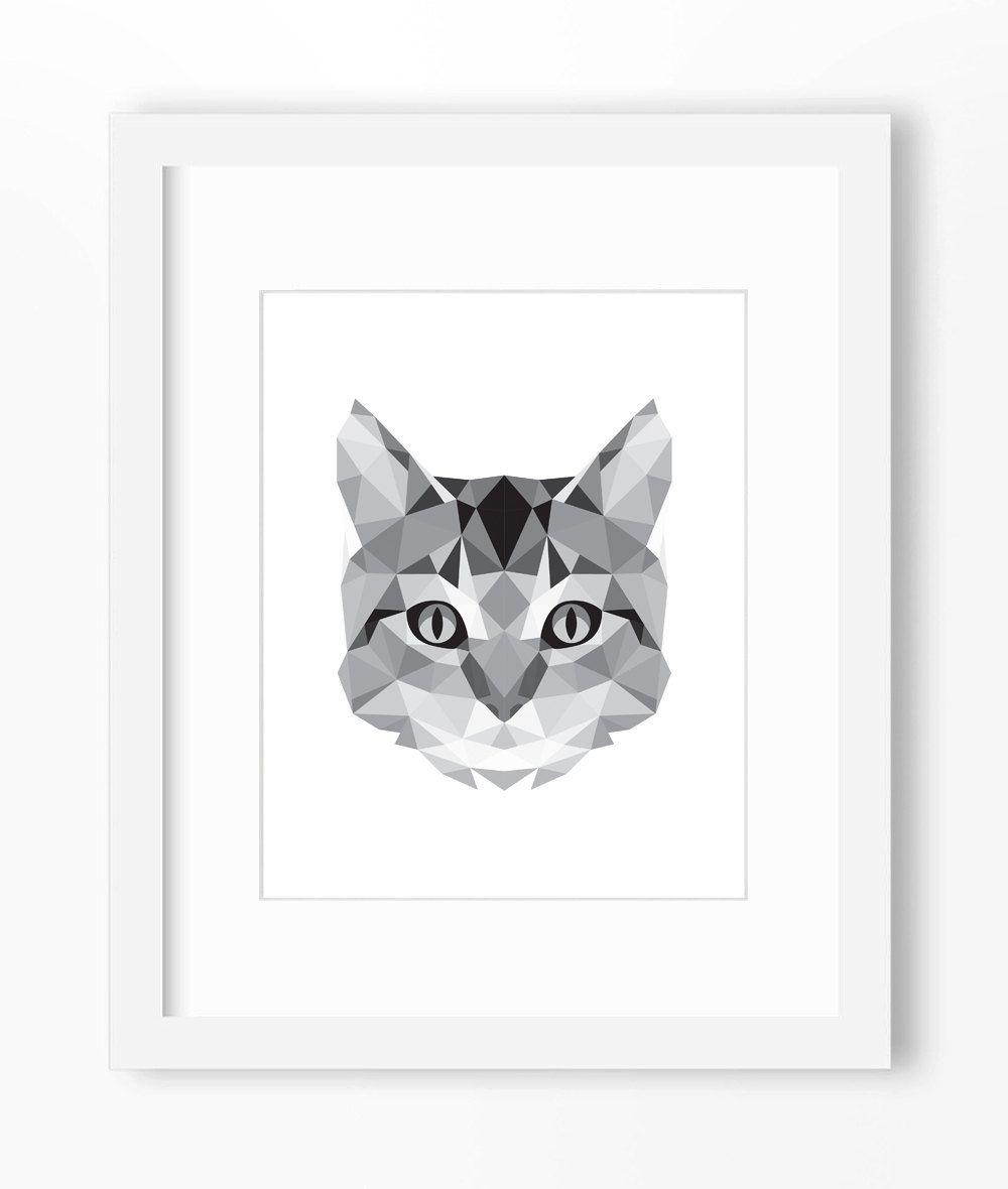 1000x1180 cute geometric of cat wallpaper in long size