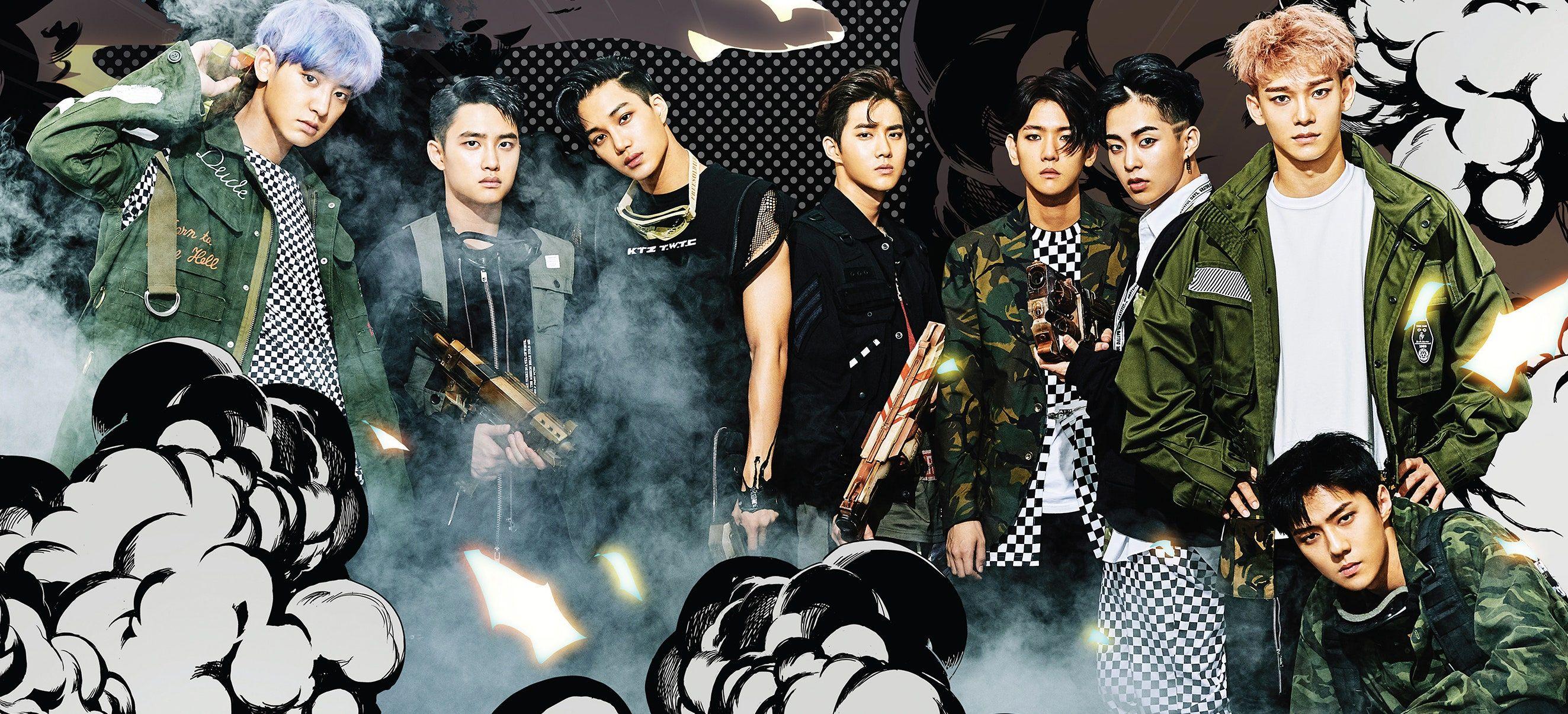 2647x1205 EXO Beauty Evolution: See The K Pop Group's Best Hair And Makeup