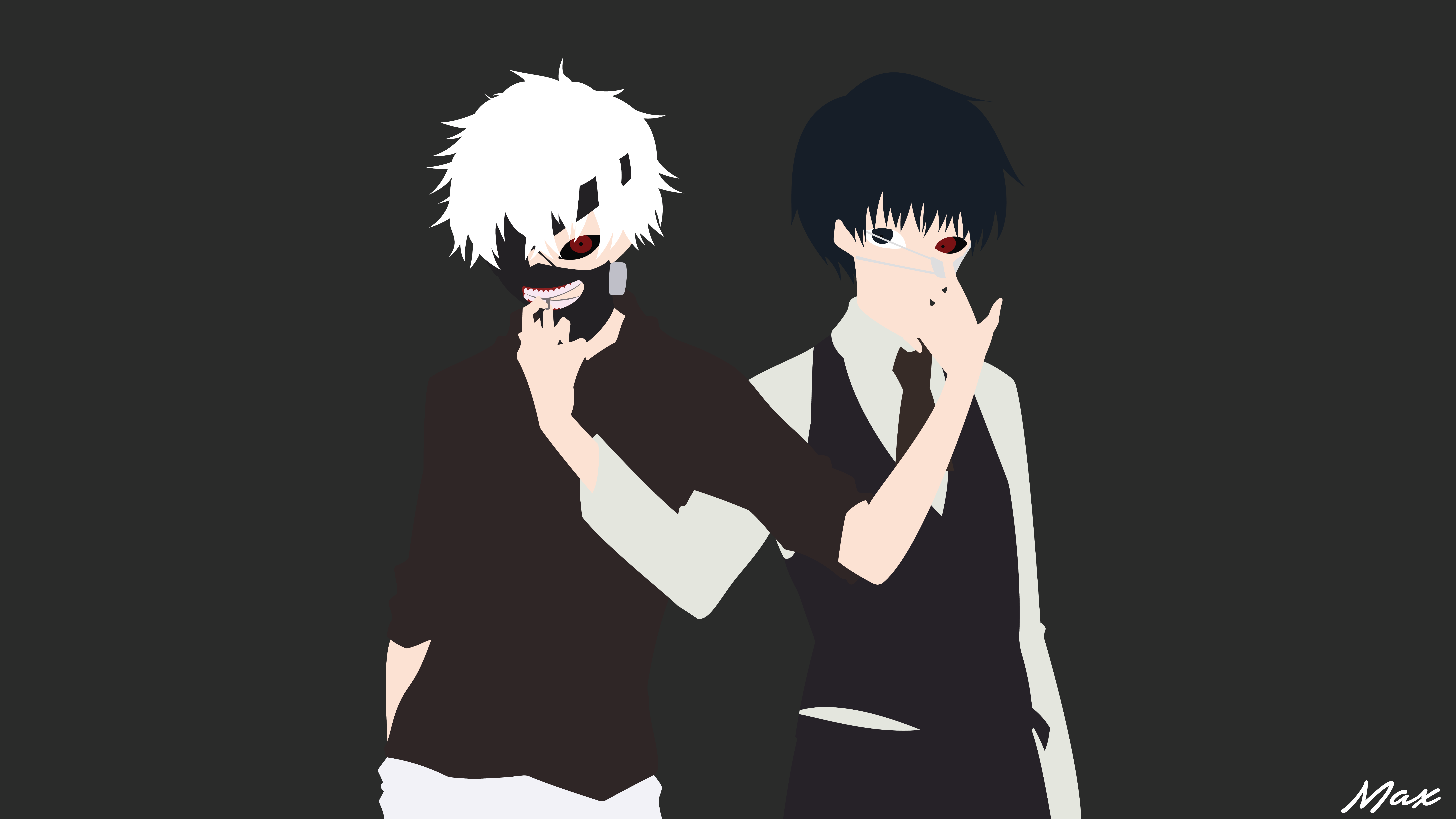 8000x4500 Tokyo Ghoul On Minimalistic Animoo