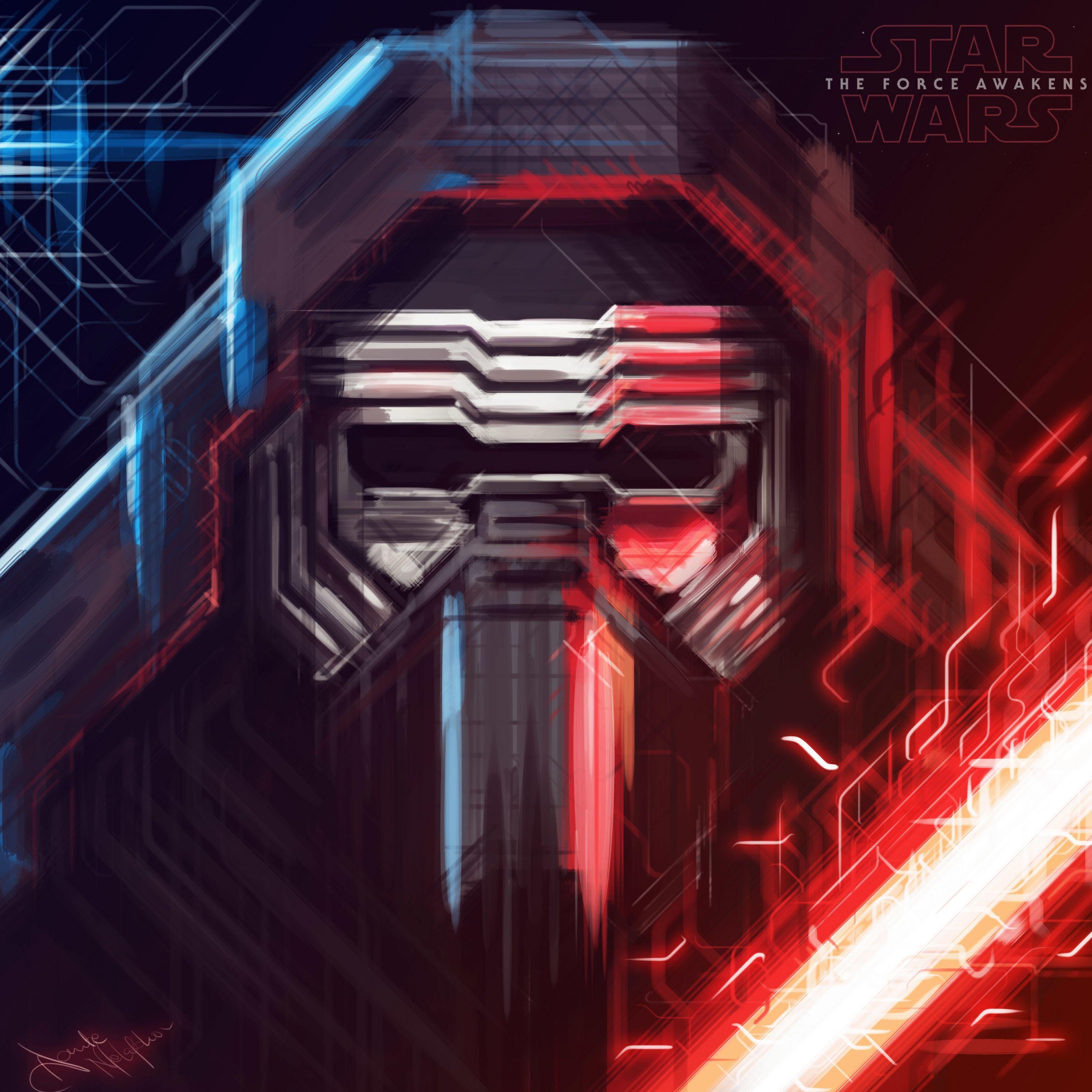 2932x2932 Download 2932x2932 wallpaper kylo ren, star wars, villain, art, ipad pro retina, 2932x2932 HD image, background, 10432