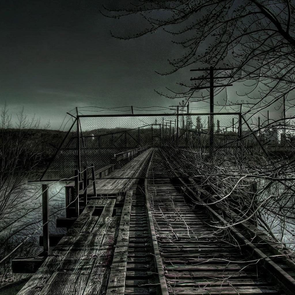 1024x1024 Old Railroad iPad Wallpaper Free Download