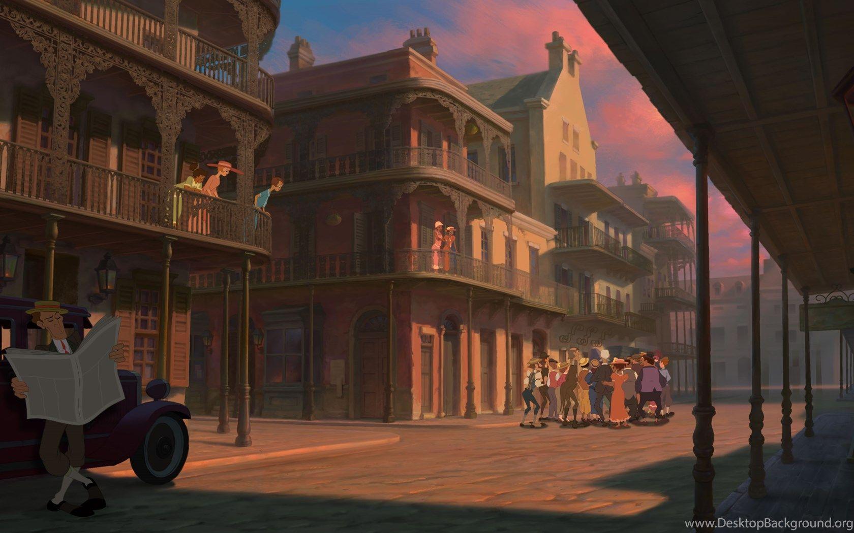 1680x1050 French Quarter From Disney's Princess And The Frog Desktop Wallpaper Desktop Background