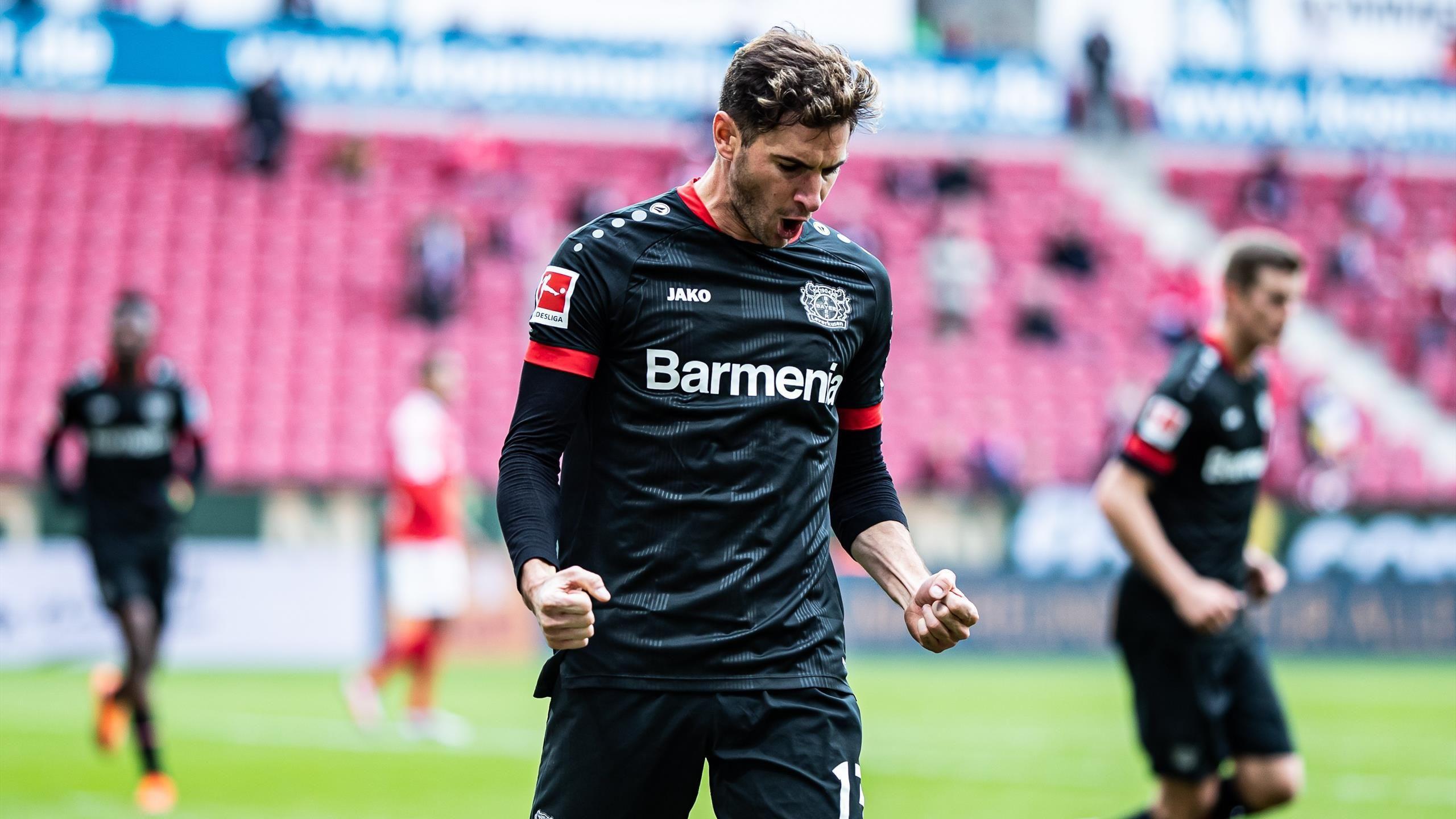 2560x1440 Lucas Alario Scores Another Brace As Leverkusen Win Seven Goal Thriller