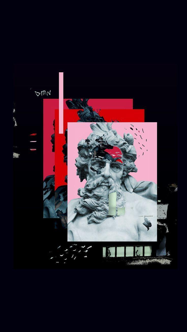 736x1308 Ｖａｐｏｒｗａｖｅ #vaporwave. Vaporwave wallpaper, Aesthetic iphone wallpaper, Black wallpaper iphone