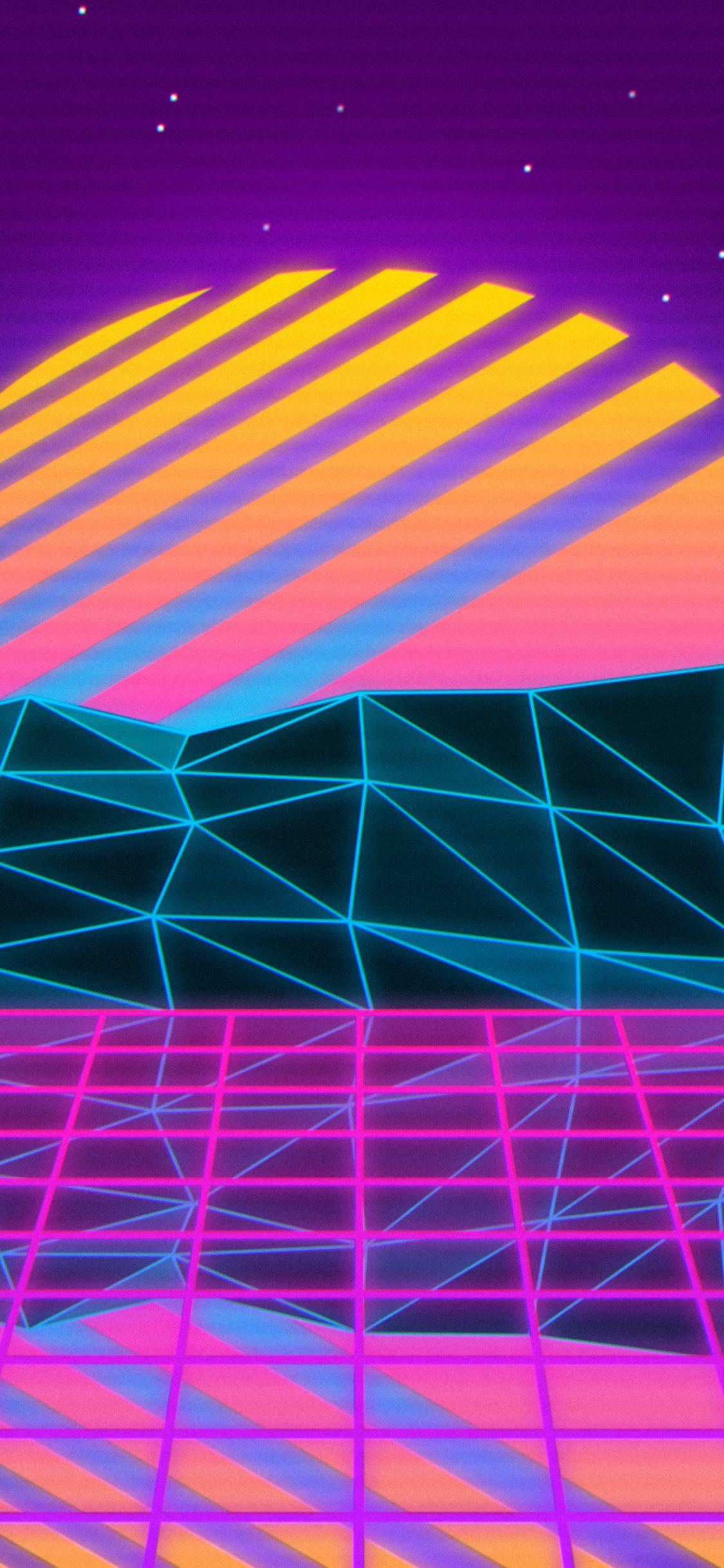 1125x2436 Vaporwave iPhone XS, iPhone iPhone X HD 4k Wallpaper, Image, Background, Photo and Picture