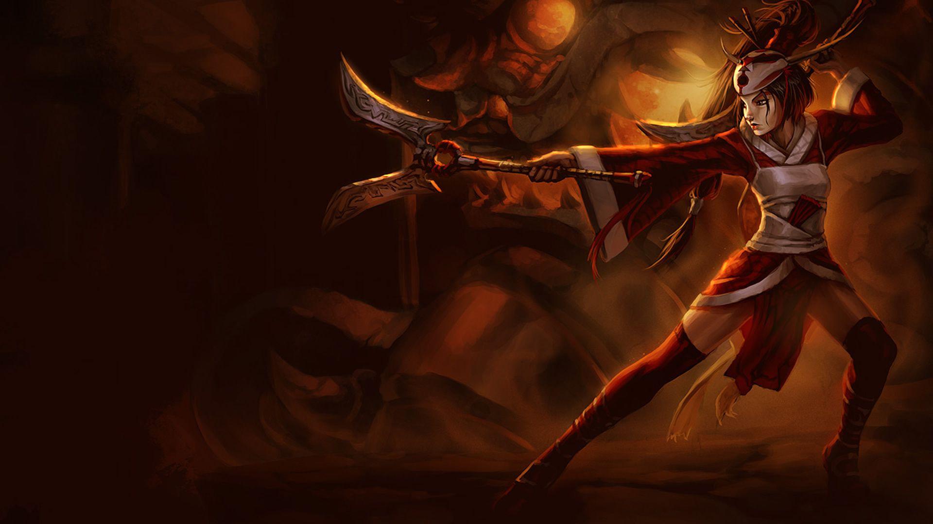 1920x1080 Blood Moon Akali Wallpaper