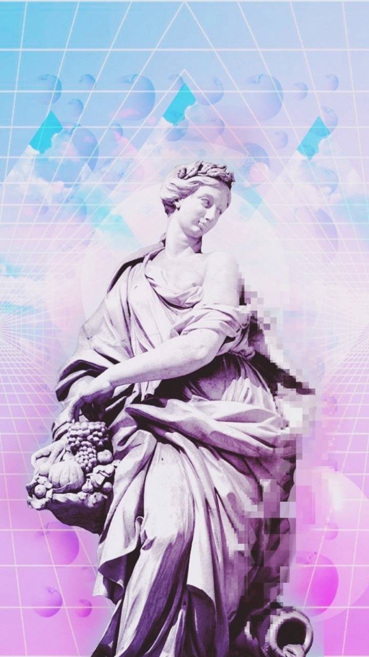 720x1280 Vaporwave Statue wallpaper