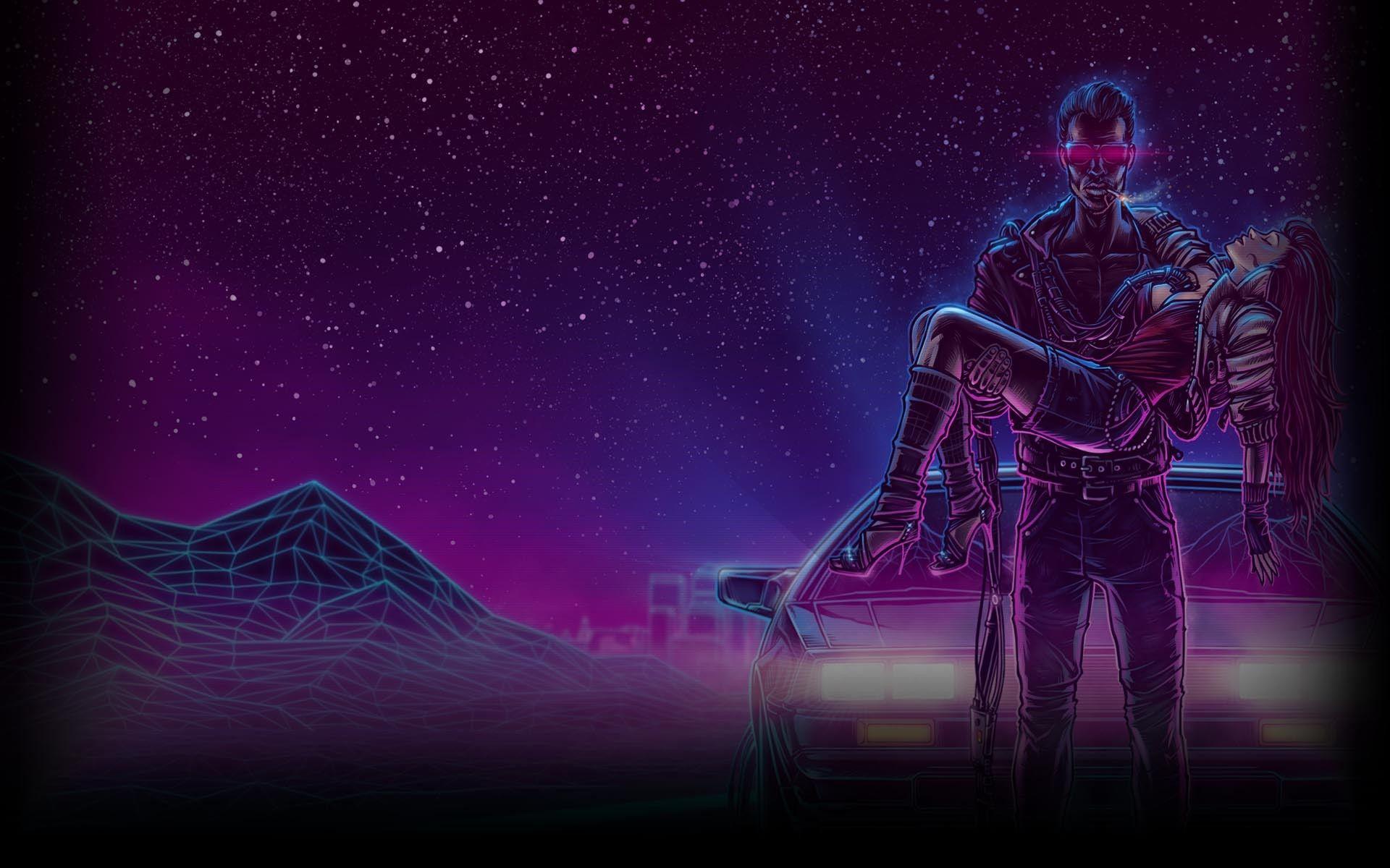 1920x1200 1080p Vaporwave Desktop Wallpaper