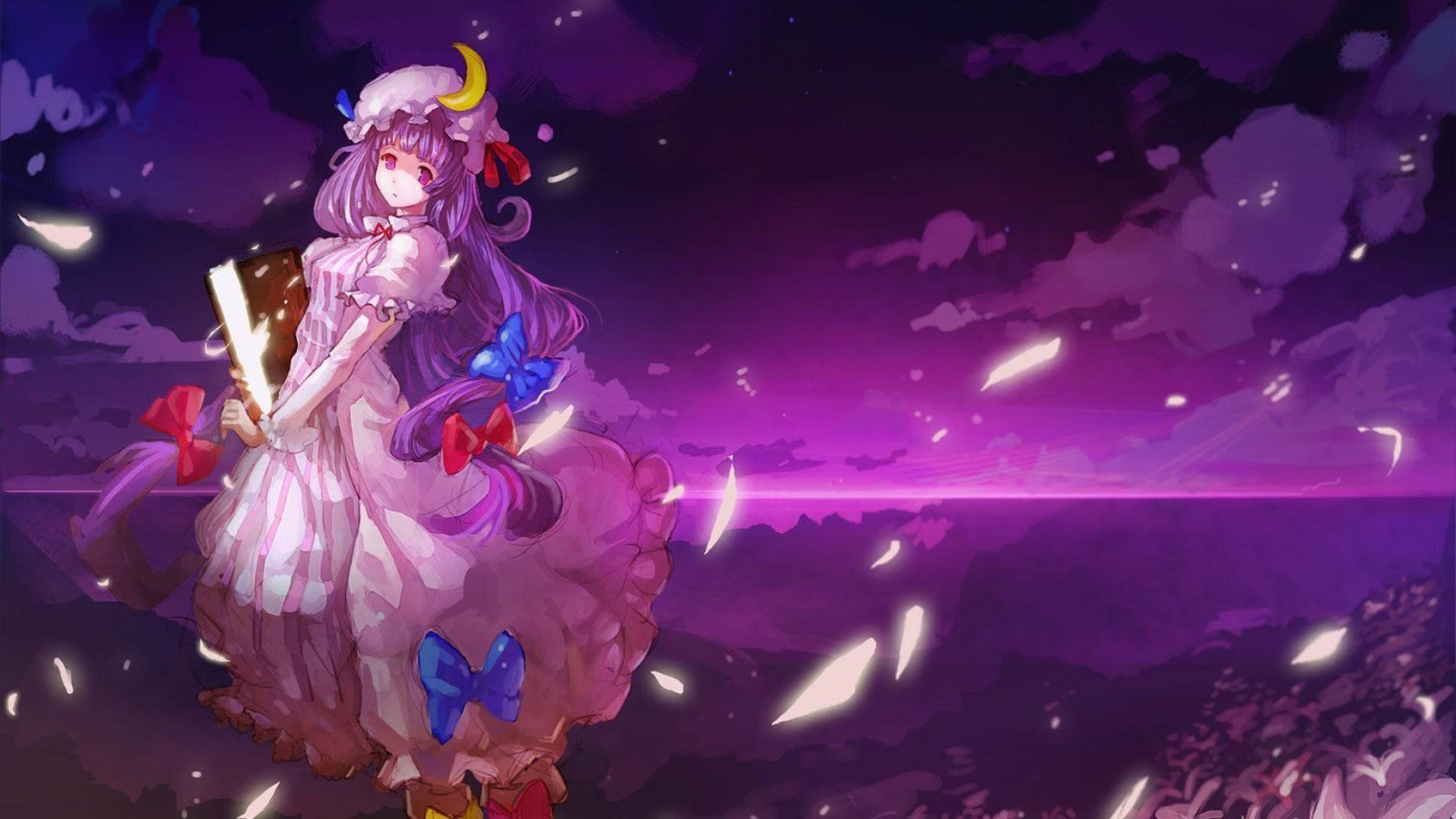 1920x1080 Pink And Purple Anime Wallpaper