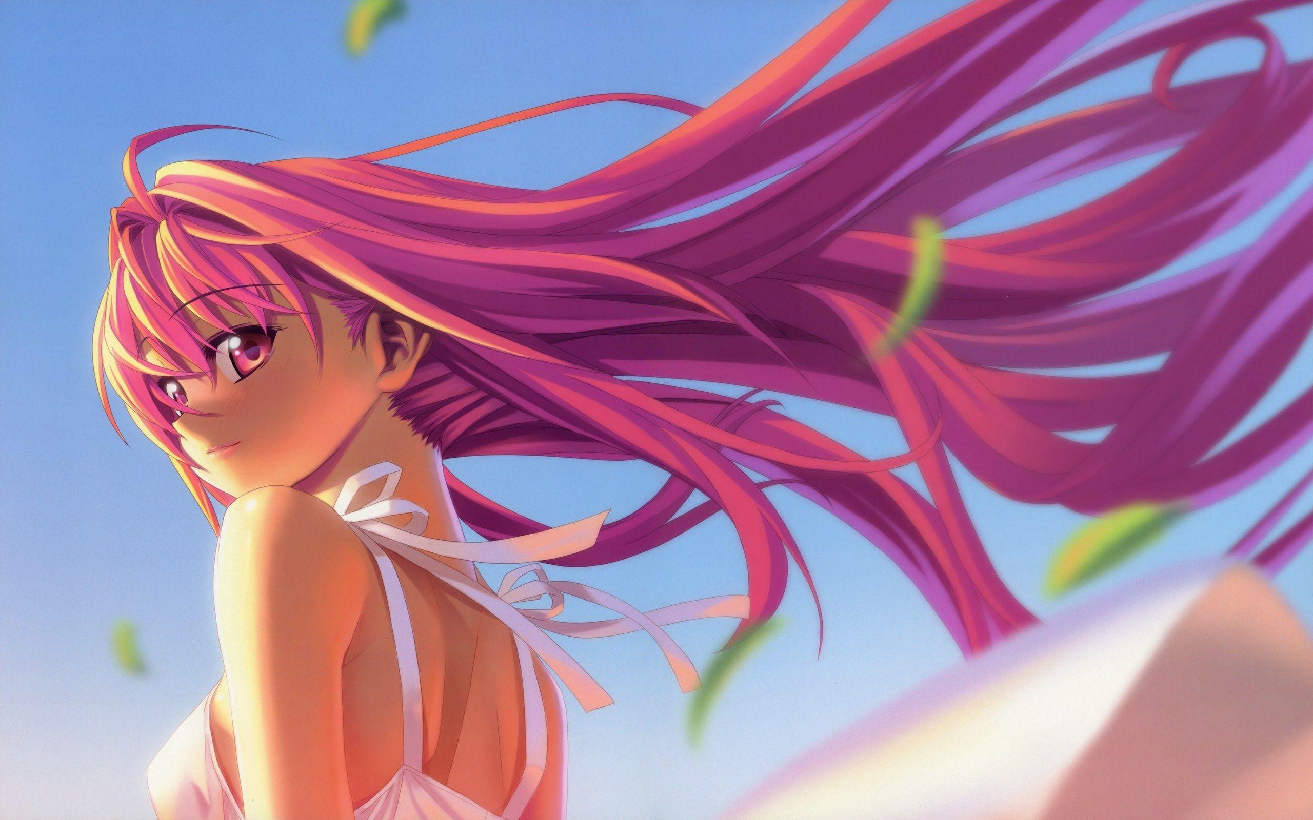 Pink Anime Girl HD Desktop Wallpaper 22078 - Baltana