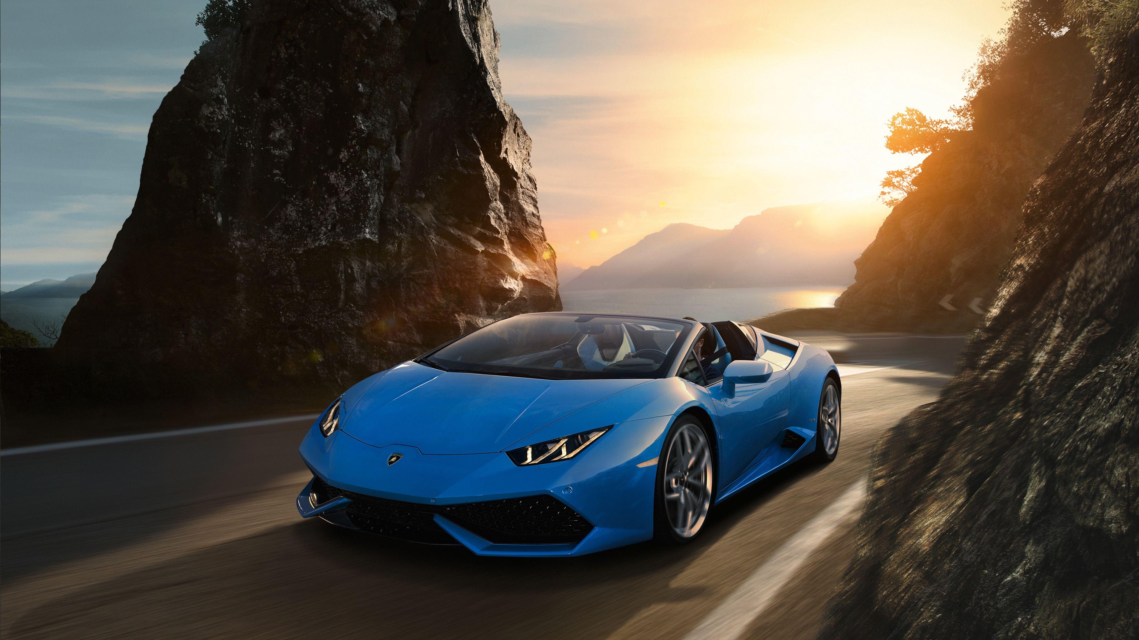 3840x2160 Sky Blue Lamborghini Huracan 4k Wallpaper For iPhone