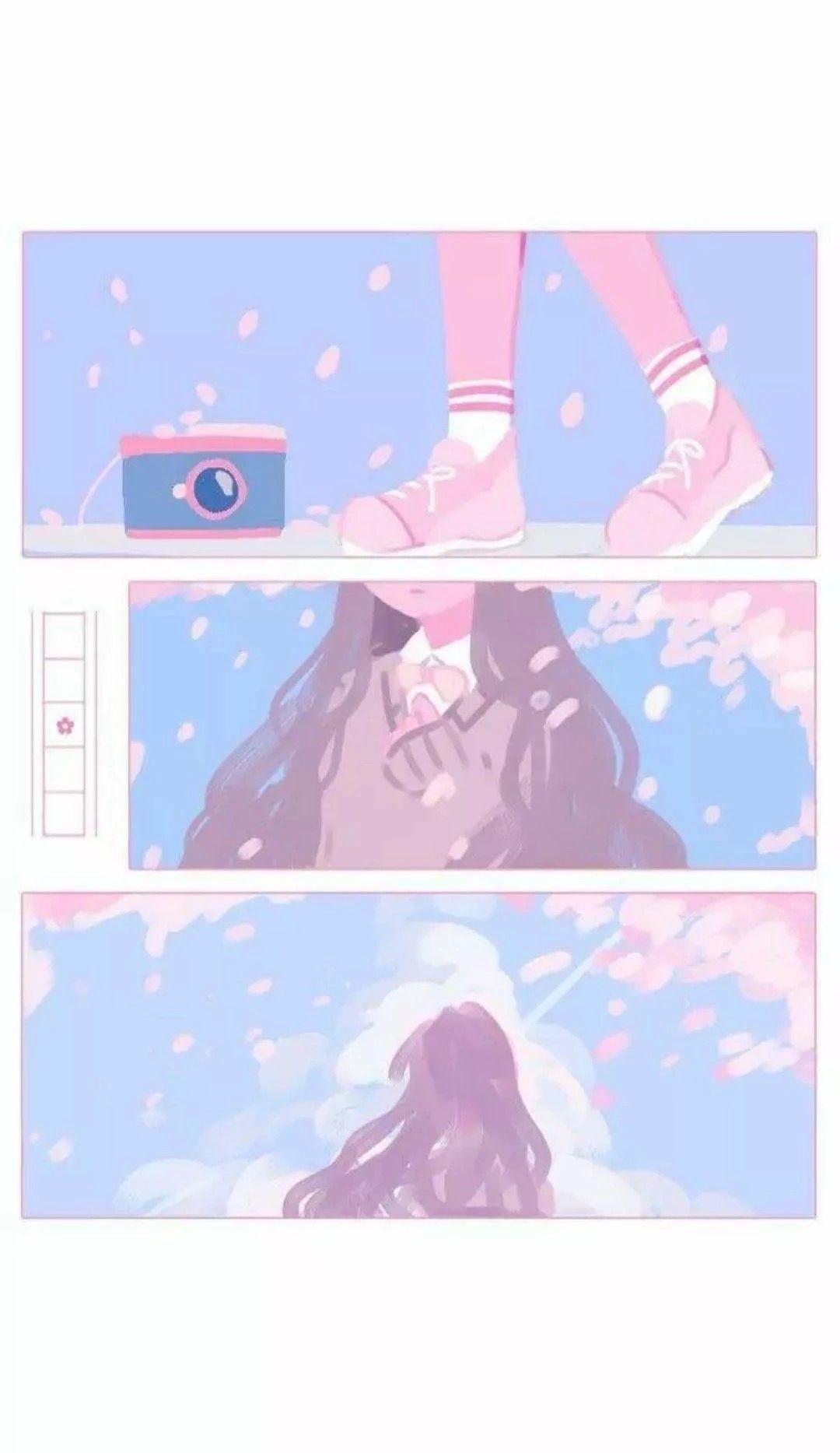 1080x1867 Aesthetic Wallpaper Anime Pink