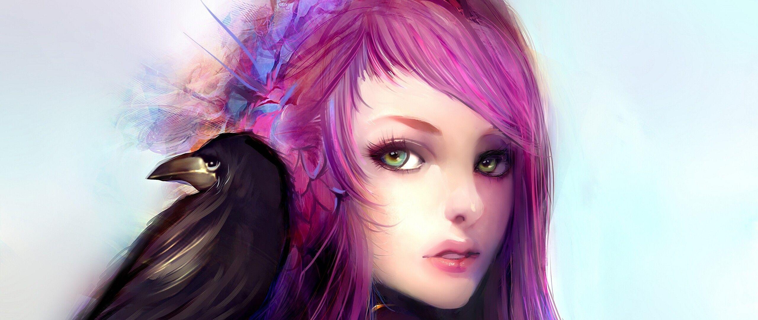 2560x1080 Pink Hair Anime Girl Artwork 2560x1080 Resolution HD 4k Wallpaper, Image, Background, Photo and Picture
