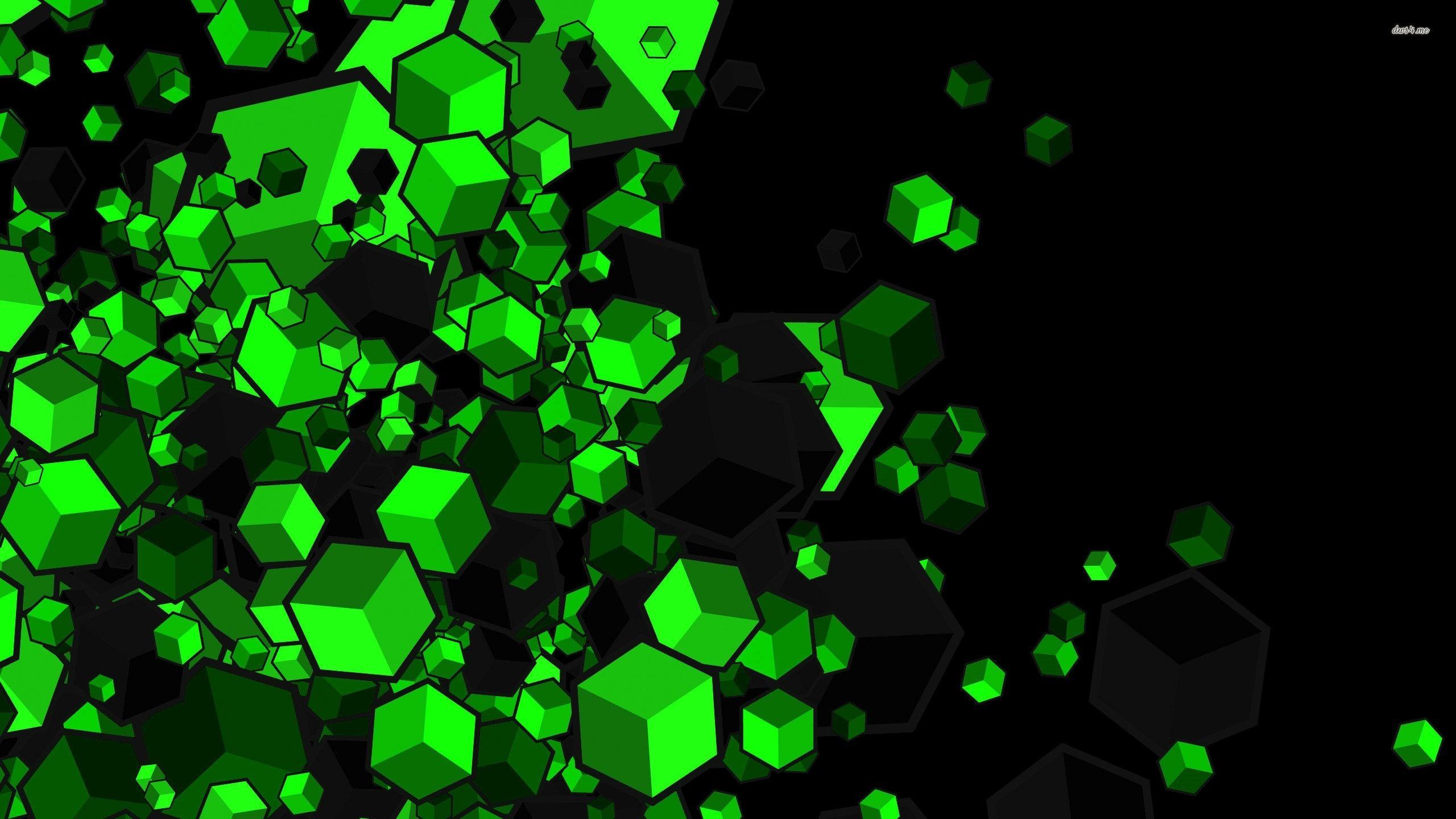 Green Cubes Wallpapers - Top Free Green Cubes Backgrounds - WallpaperAccess