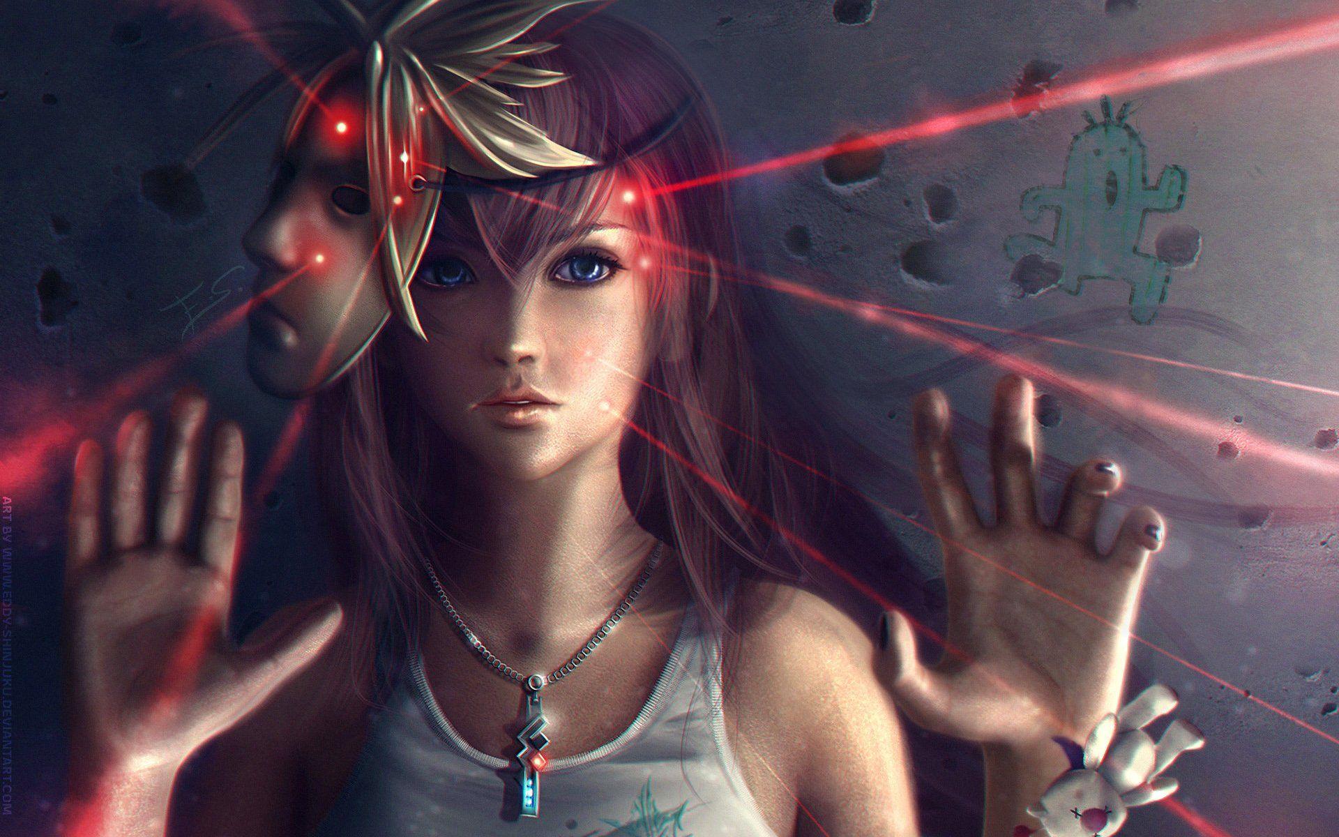 1920x1200 Final Fantasy Fangirl Girl Video Games Pink Hair Wallpaperx1200