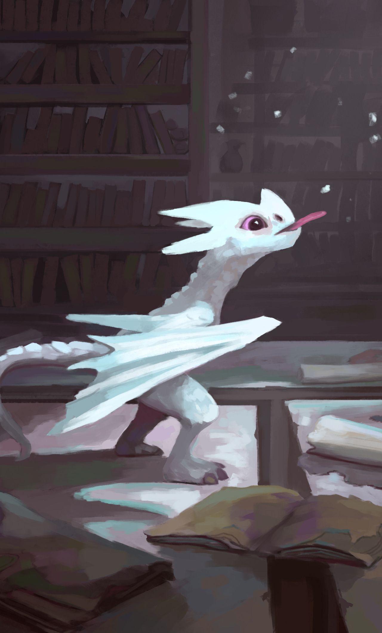 1280x2120 White Baby Dragon 4k iPhone HD 4k Wallpaper, Image, Background, Photo and Picture
