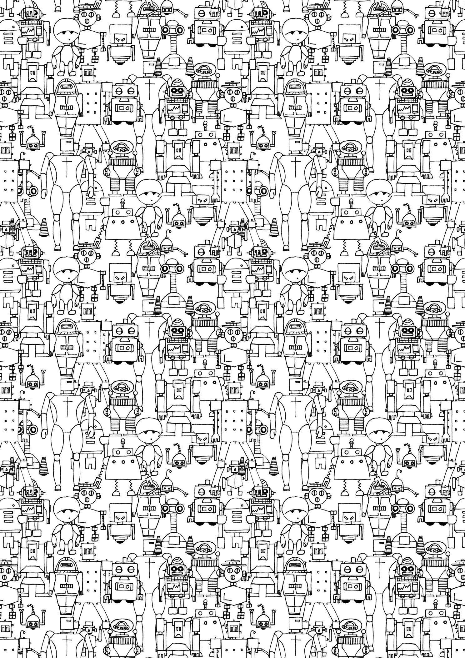 1488x2105 robot pattern