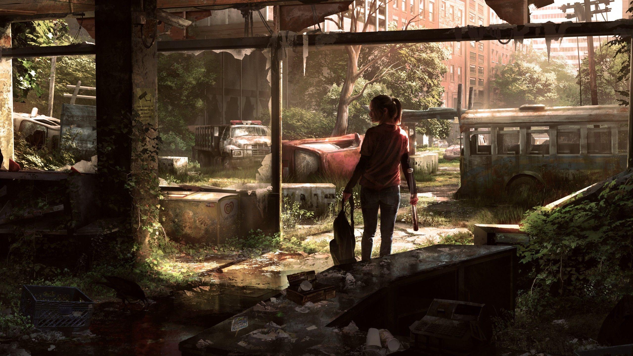 2560x1440 Wallpaper The Last of Us Remastered, game, survival horror, Ellie, Last of Us, art, Fireflies, zombie, zombie fungus, Art