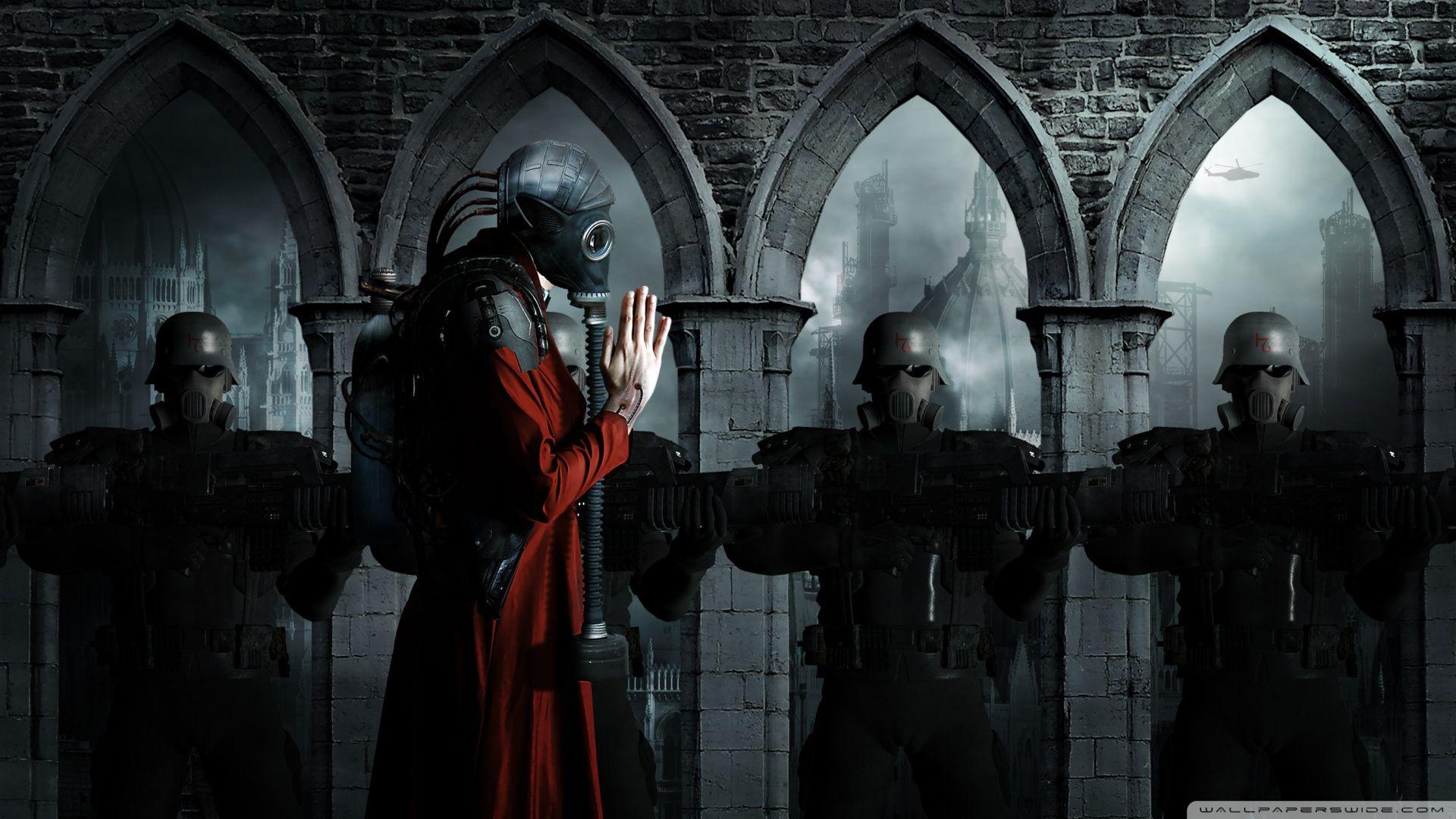 1920x1080 Download Soldiers With Gas Masks Wallpaper 1920x1080