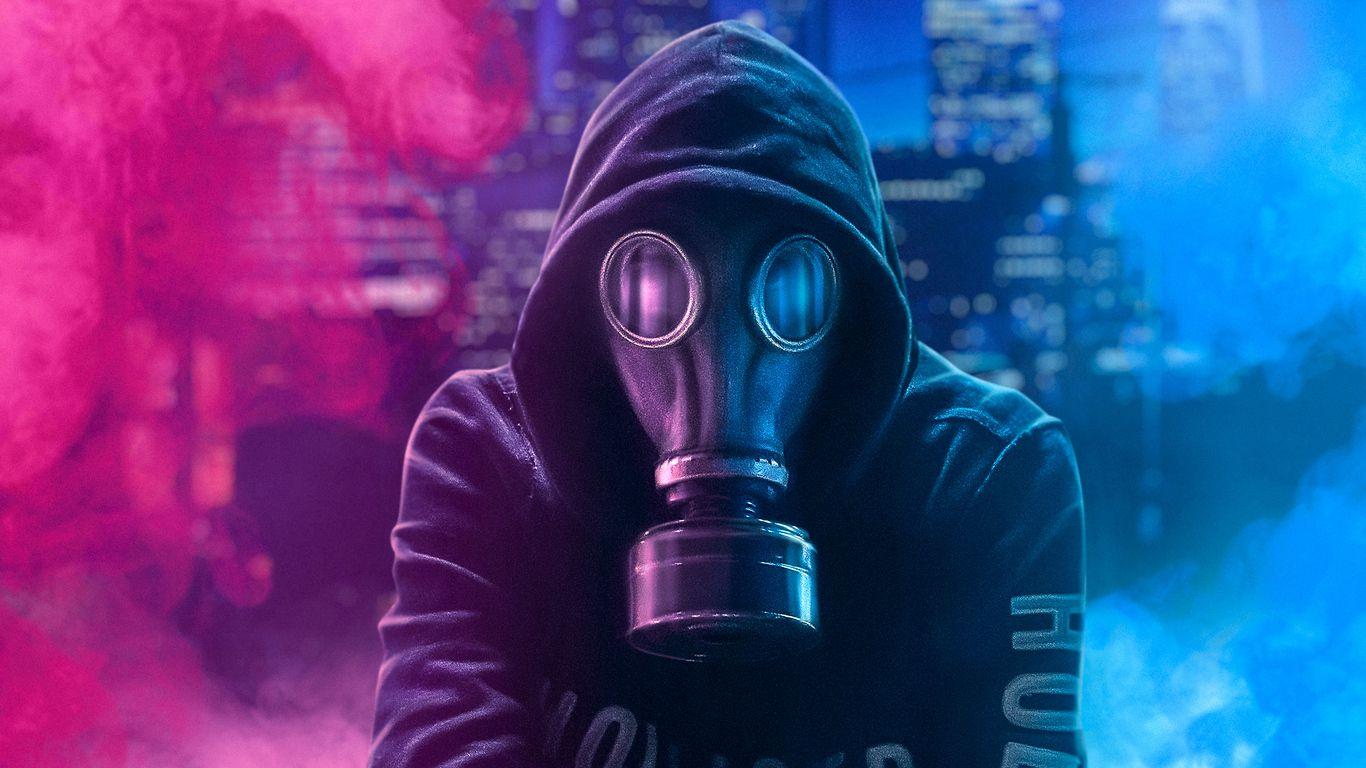 1366x768 Gas mask wallpaper 4k Gas mask toxic digital art 4k wallpaper 4 1955. Amp.