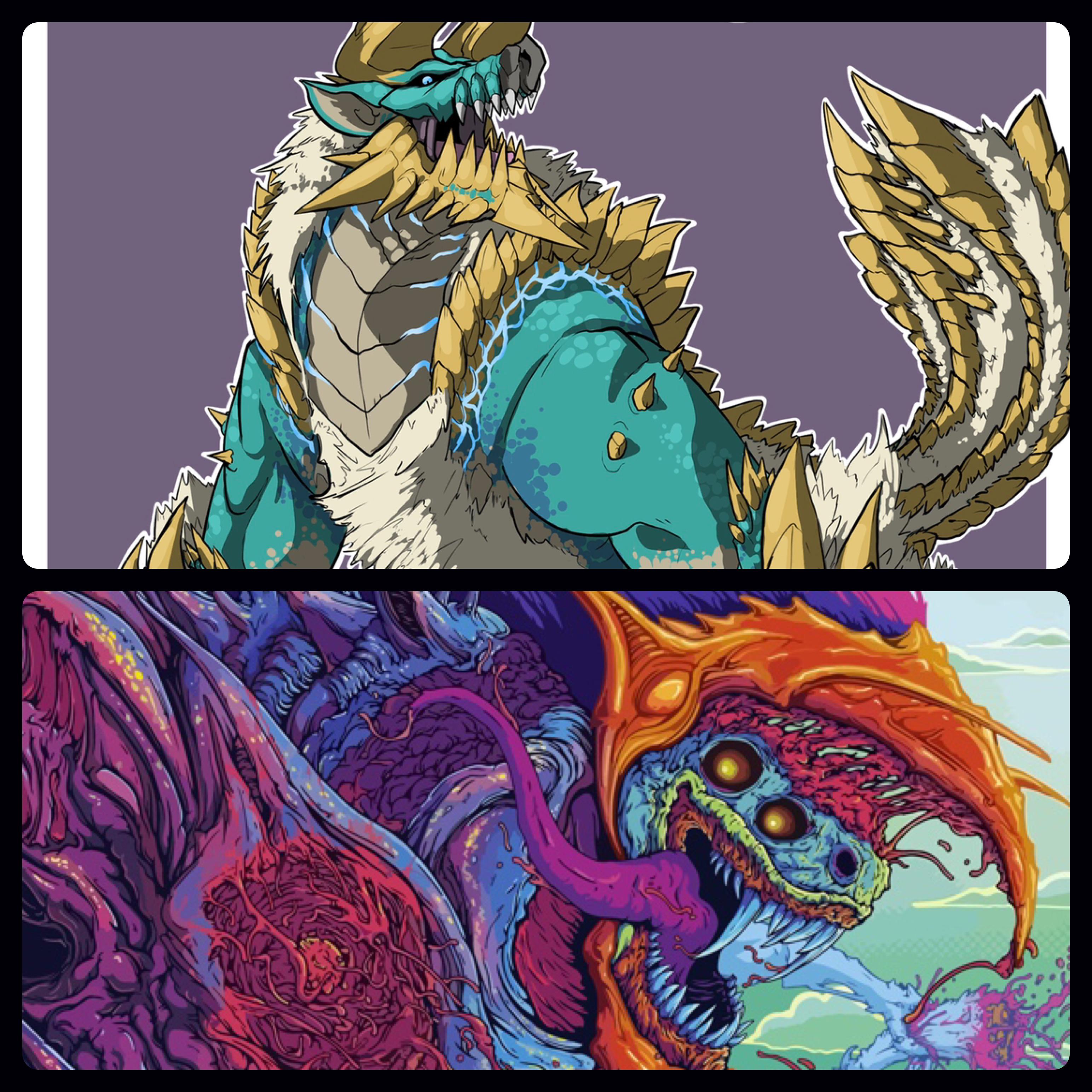 3087x3087 Can we turn zinogre into a hyper beast wallpaper please
