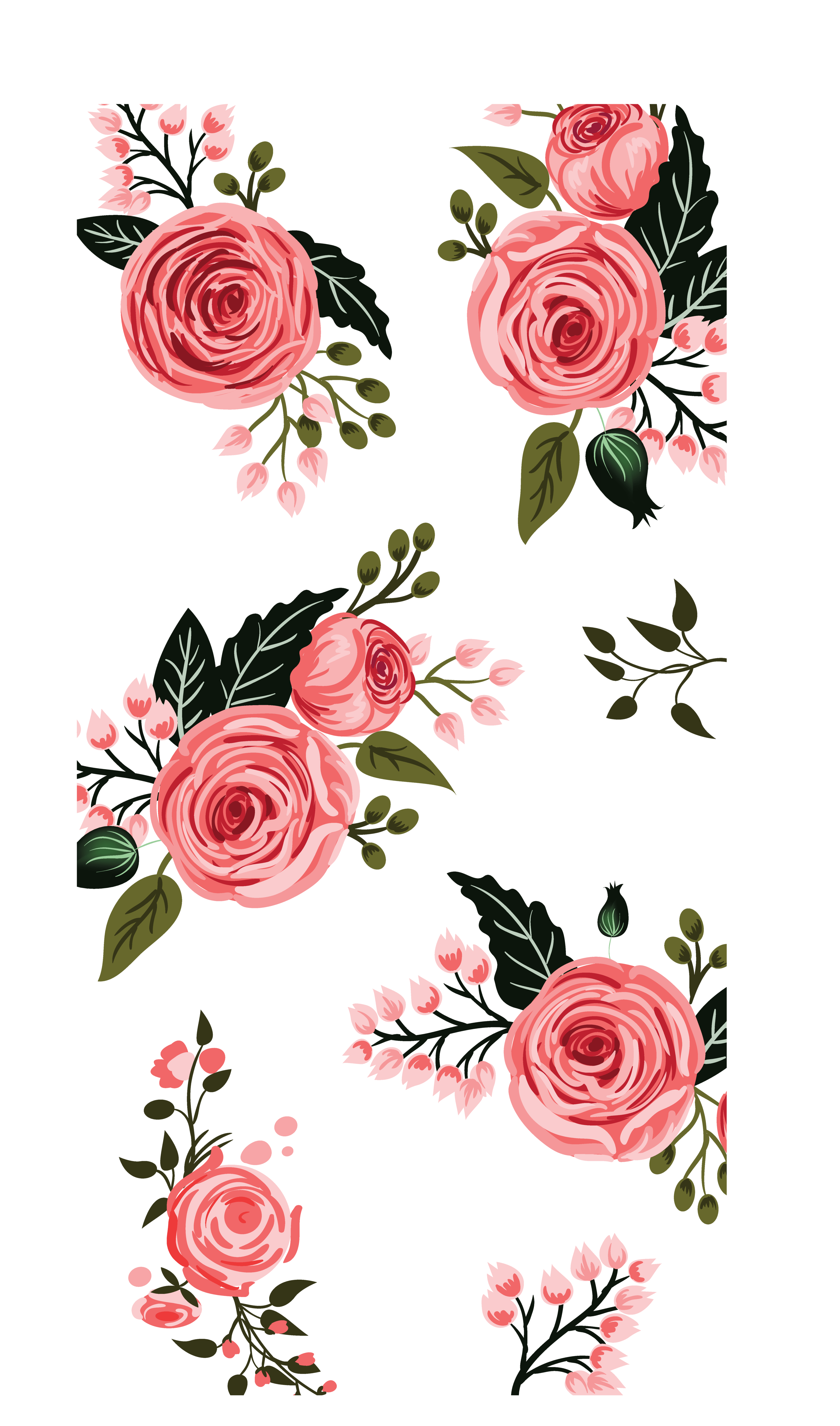 3017x5120 Casetify #iPhone #Art #Design #Illustrations #floral #wallpaper. Flower phone wallpaper, Floral stickers, iPhone wallpaper pattern