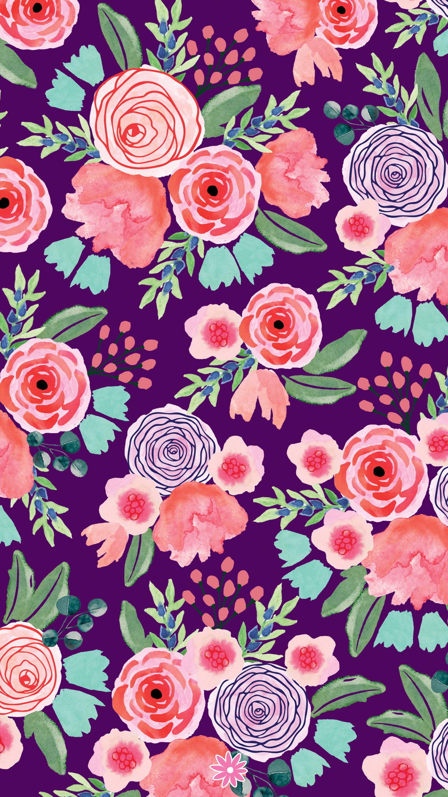 Purple Floral Phone Wallpapers Top Free Purple Floral Phone