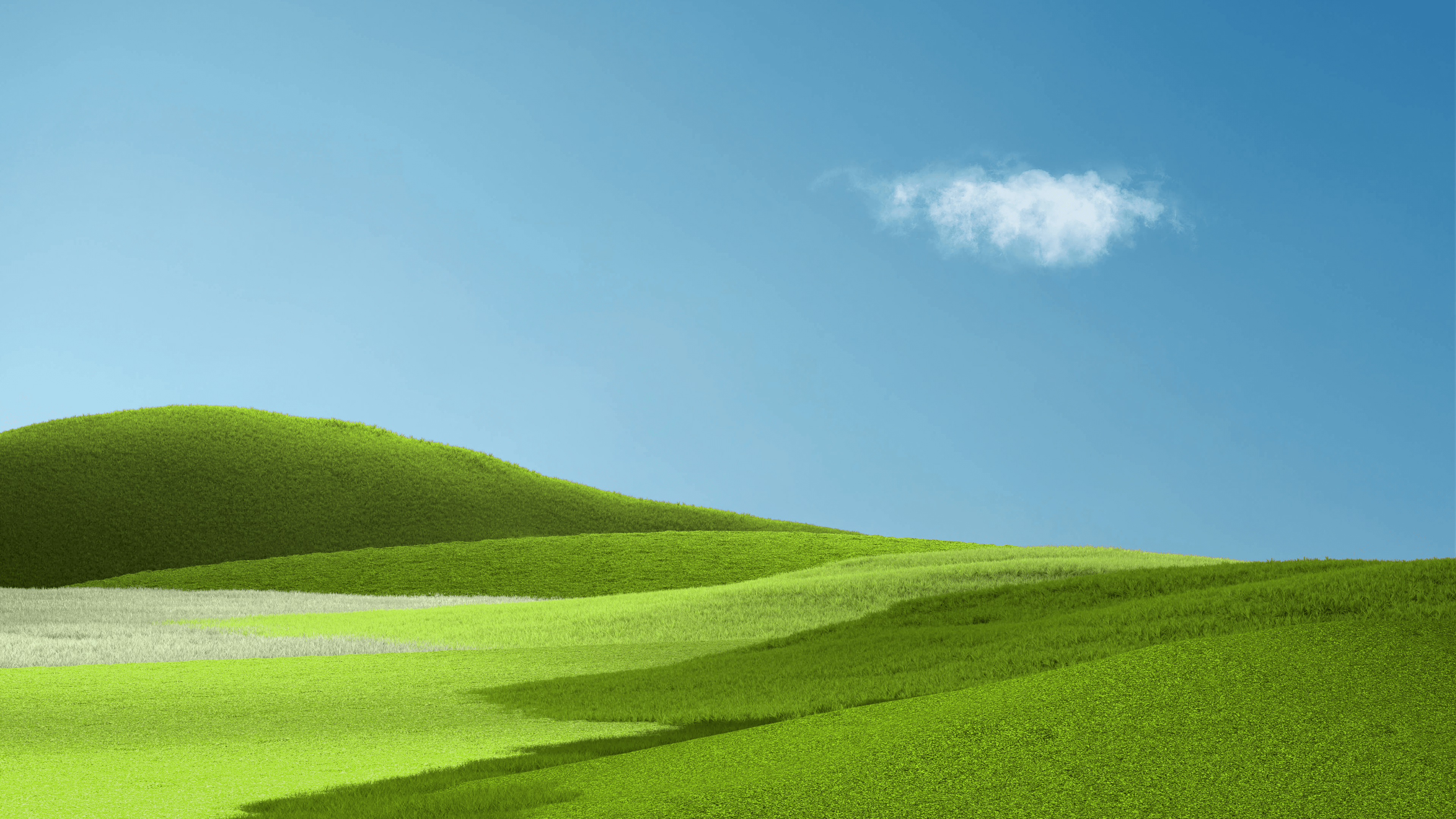 3840x2160 Landscape 4K Wallpaper, Grass field, Green Grass, Clear sky, Blue Sky, Microsoft Surface Pro X, Nature
