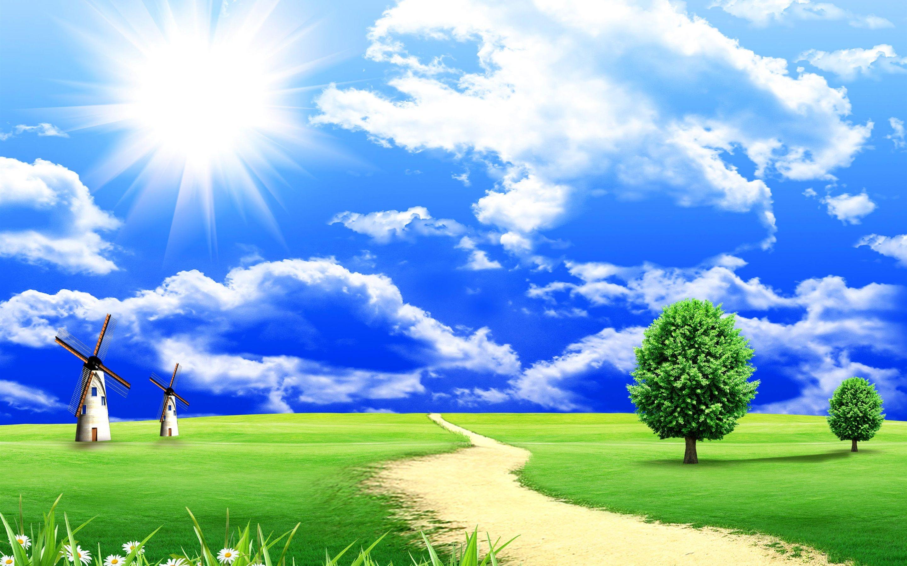 2880x1800 Blue Sky And Road Wallpaper