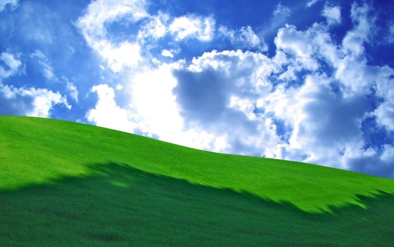 1280x804 Grass Green Hill & Cloudy Sky wallpaper. Grass Green Hill & Cloudy Sky