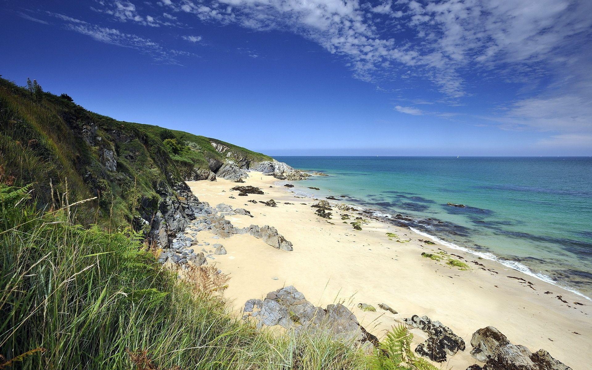 1920x1200 Ocean Beach Hill Rocks Grass wallpaper. Ocean Beach Hill Rocks Grass