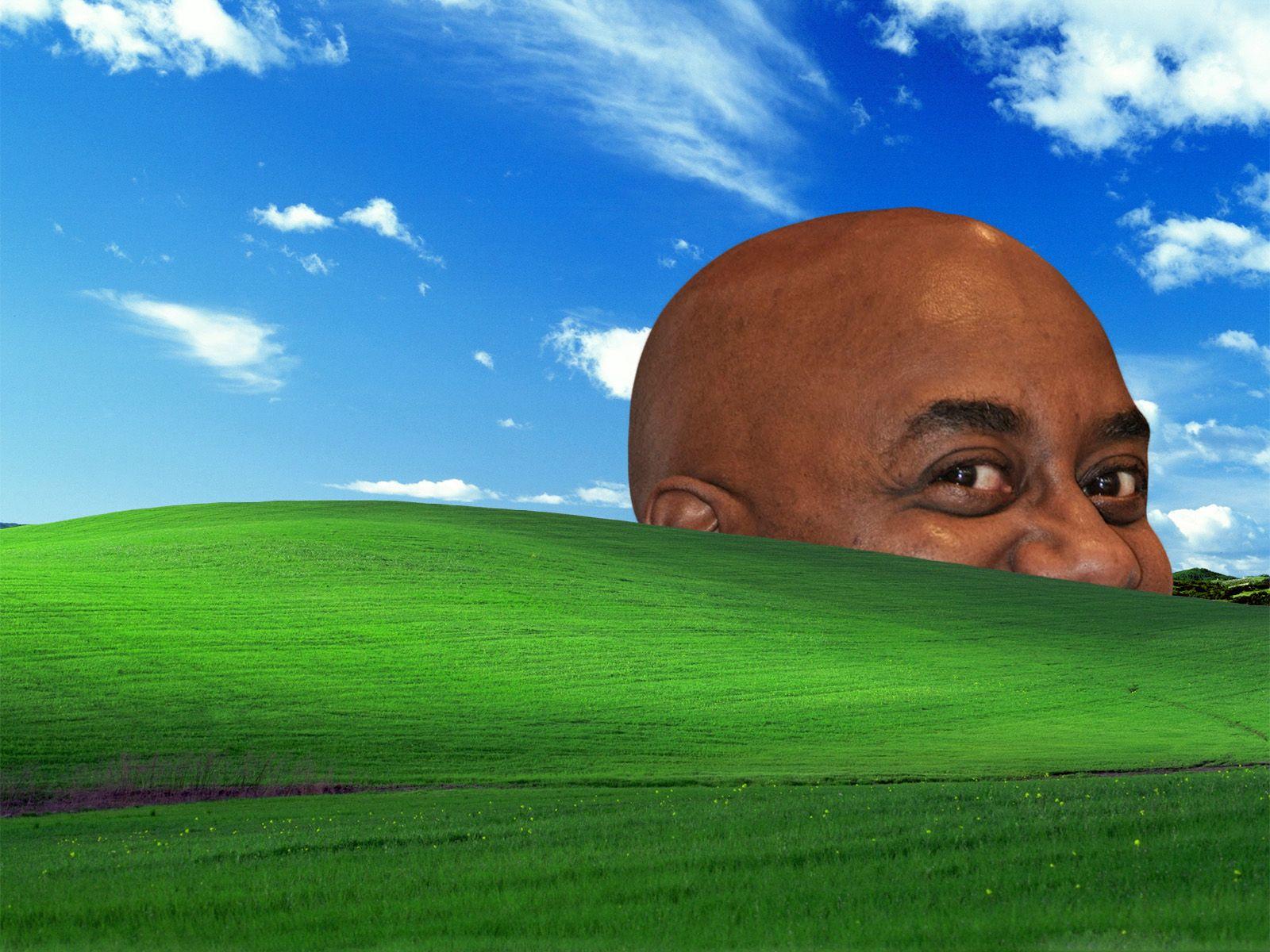 1600x1200 Bliss Sky Grassland Green Cloud Field Grass Hill Meadow Xp Background Meme