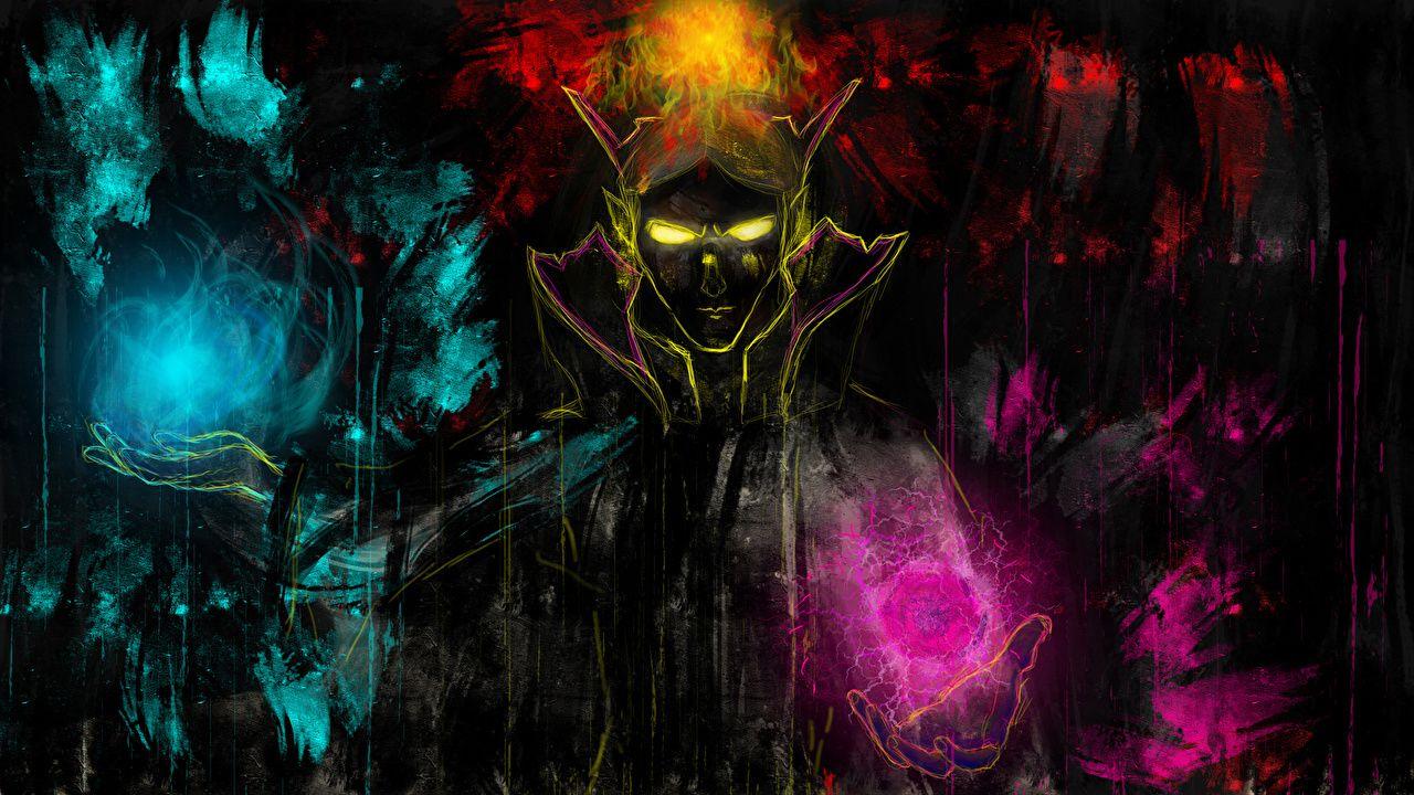 1280x720 Desktop Wallpaper DOTA 2 Invoker Magic Fantasy Games
