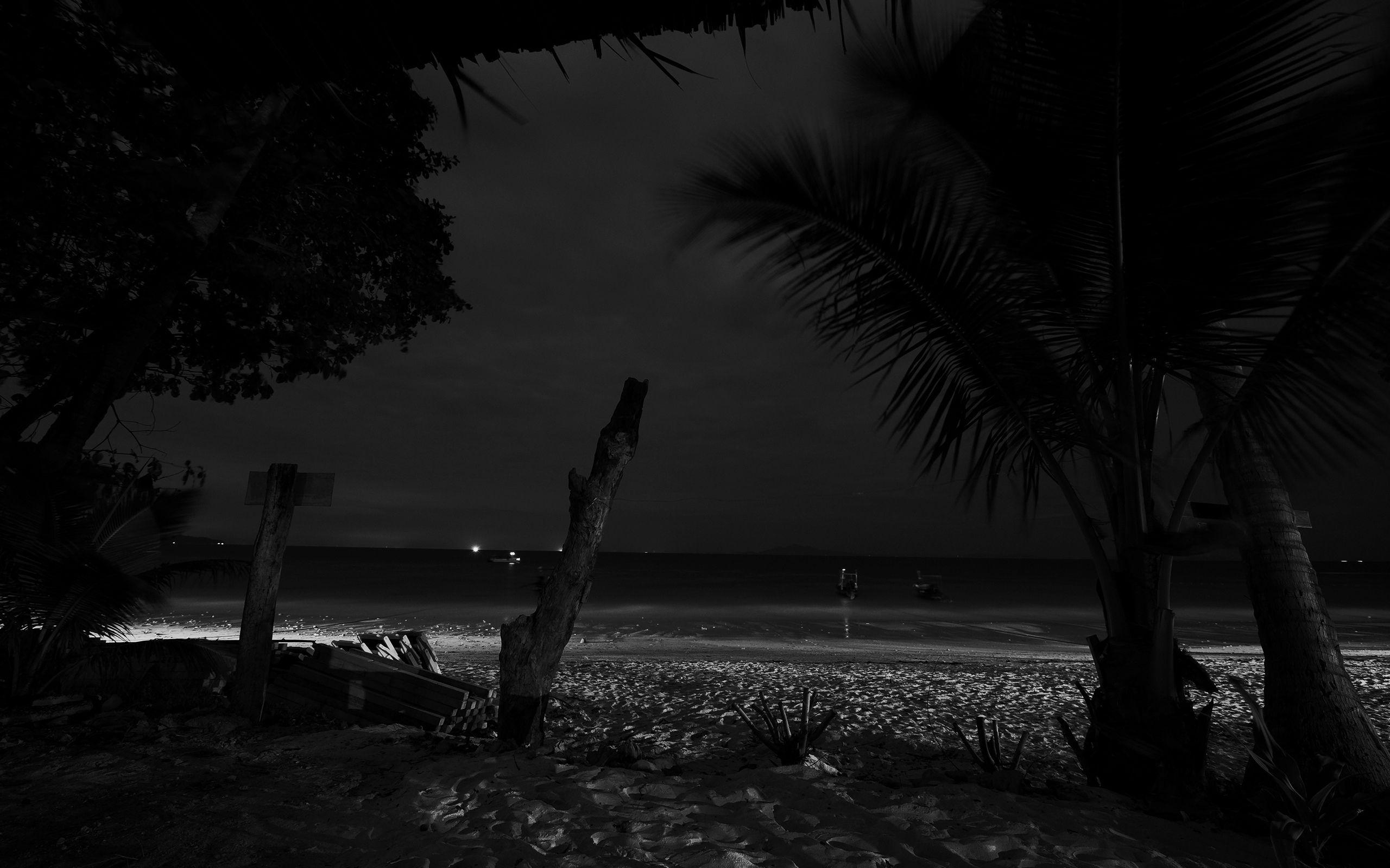 2560x1600 Night Beach HD Wallpaper .