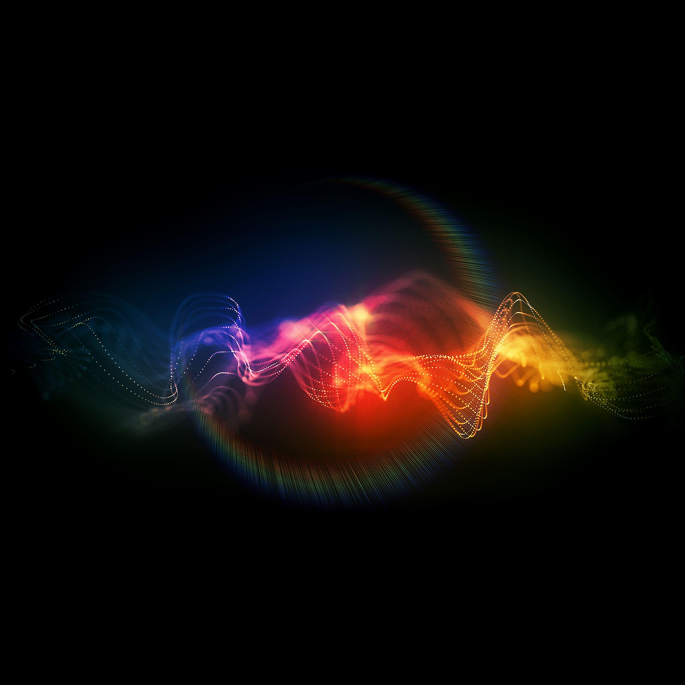 2732x2732 Sound Wave Illust Colorful Pattern