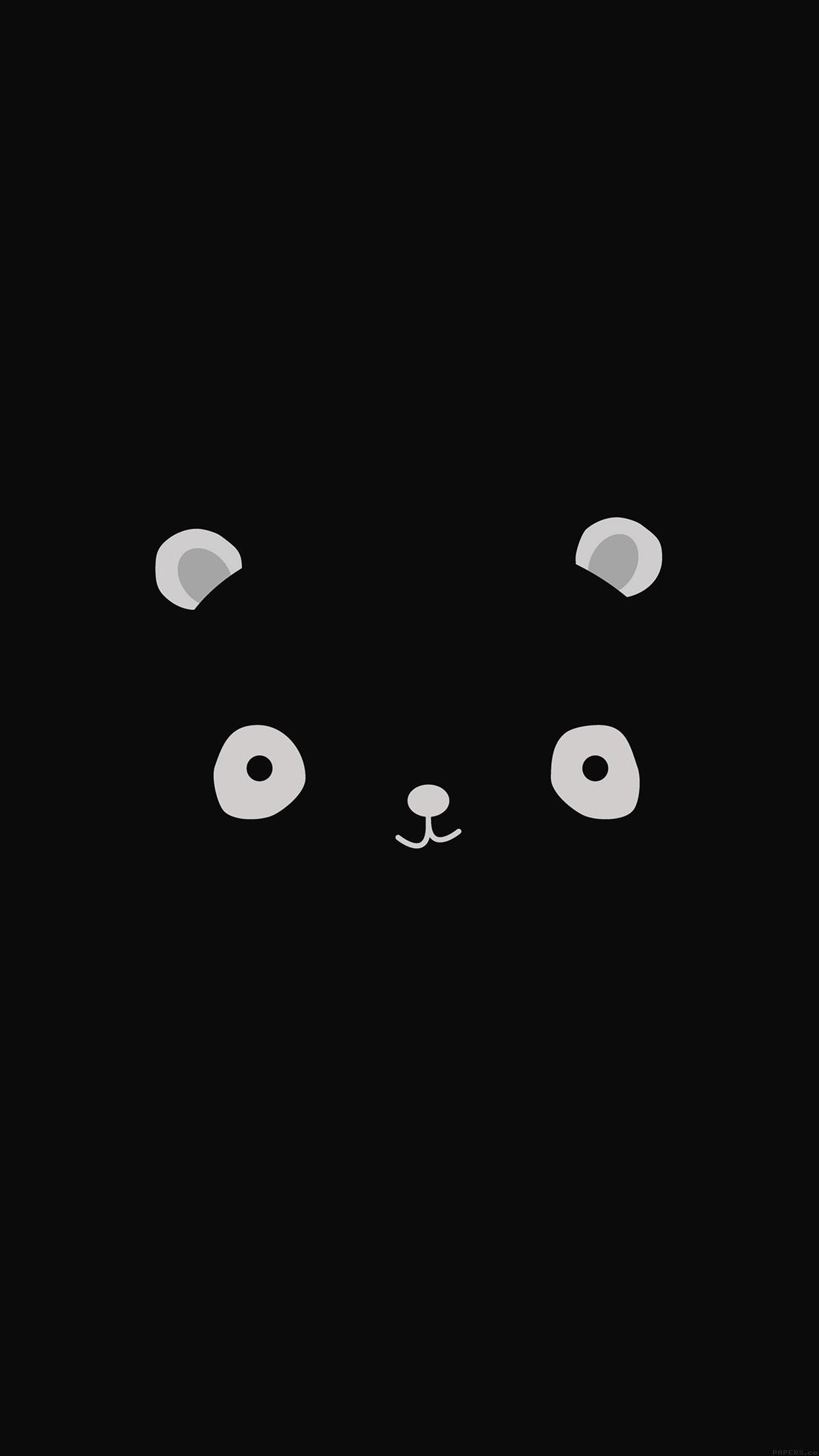 1242x2208 iPhone Cute Black Wallpaper