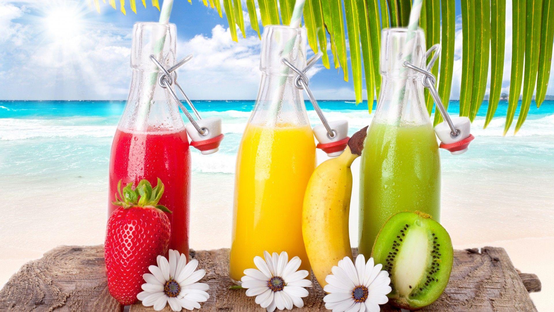 1920x1080 Tropical Drinks Wallpaper Border