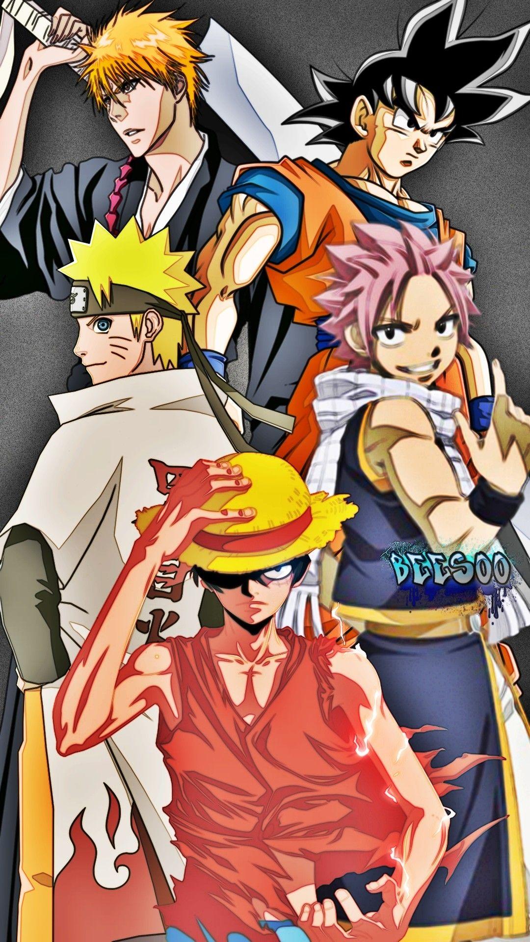 1080x1920 Goku and Naruto Wallpaper