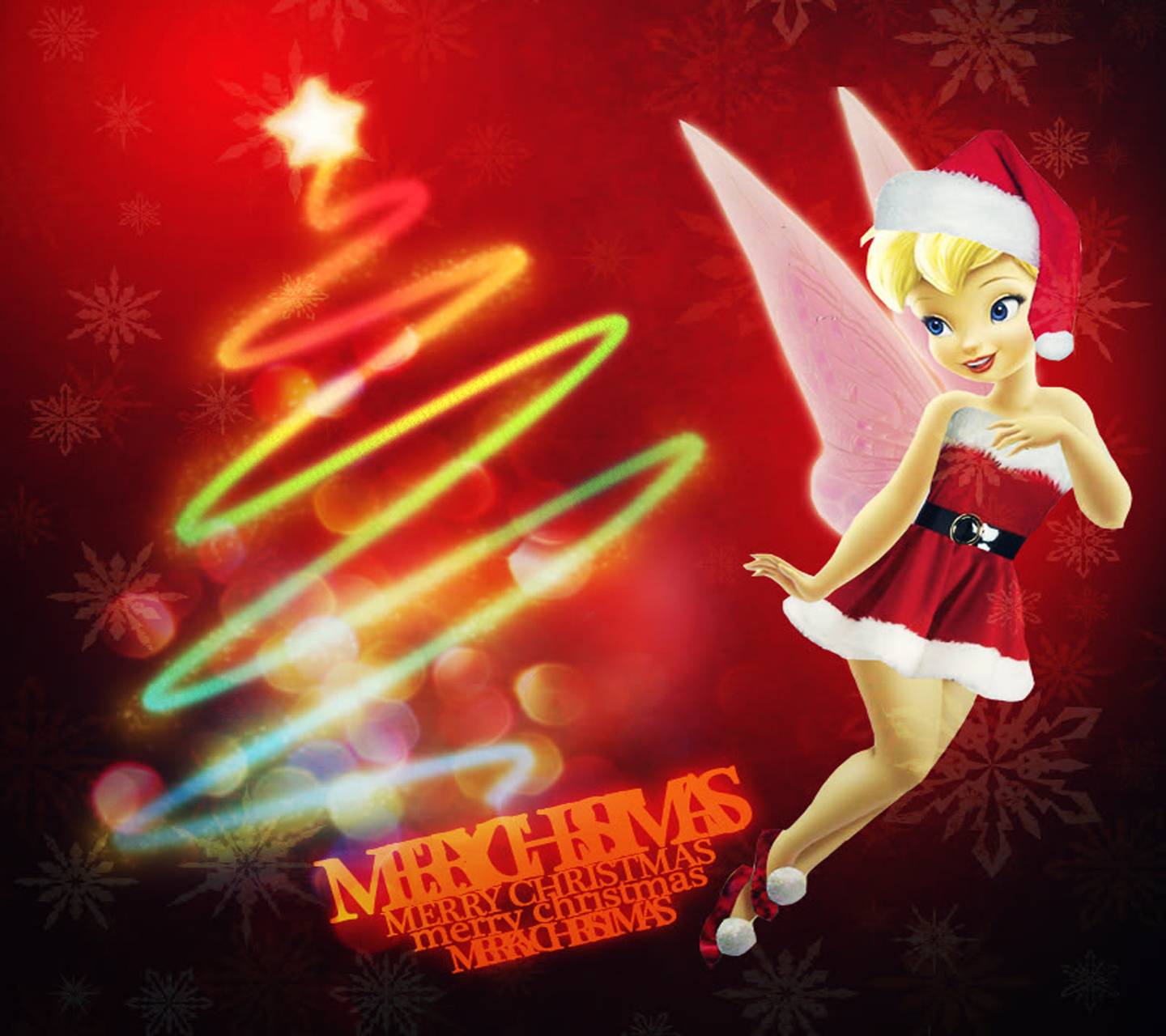 1440x1280 Tinkerbell Christmas Wallpaper