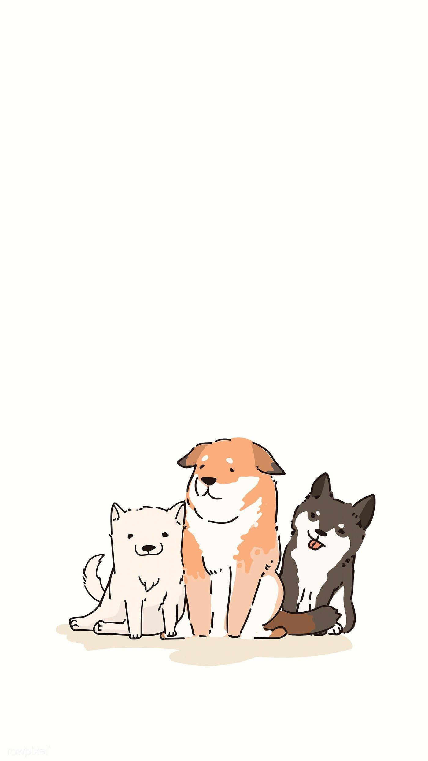 1400x2488 Spitz dogs doodle element vector. premium image / Niwat. Dog wallpaper iphone, Cute dog wallpaper, Dog wallpaper