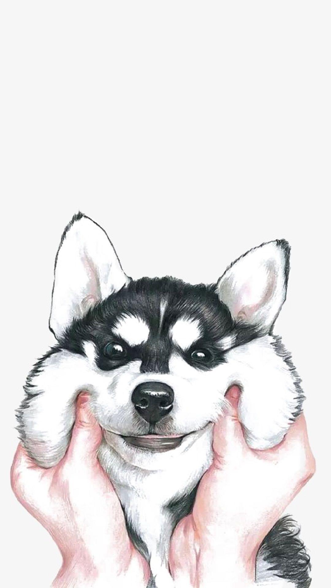 1080x1920 Dog Drawings Wallpaper