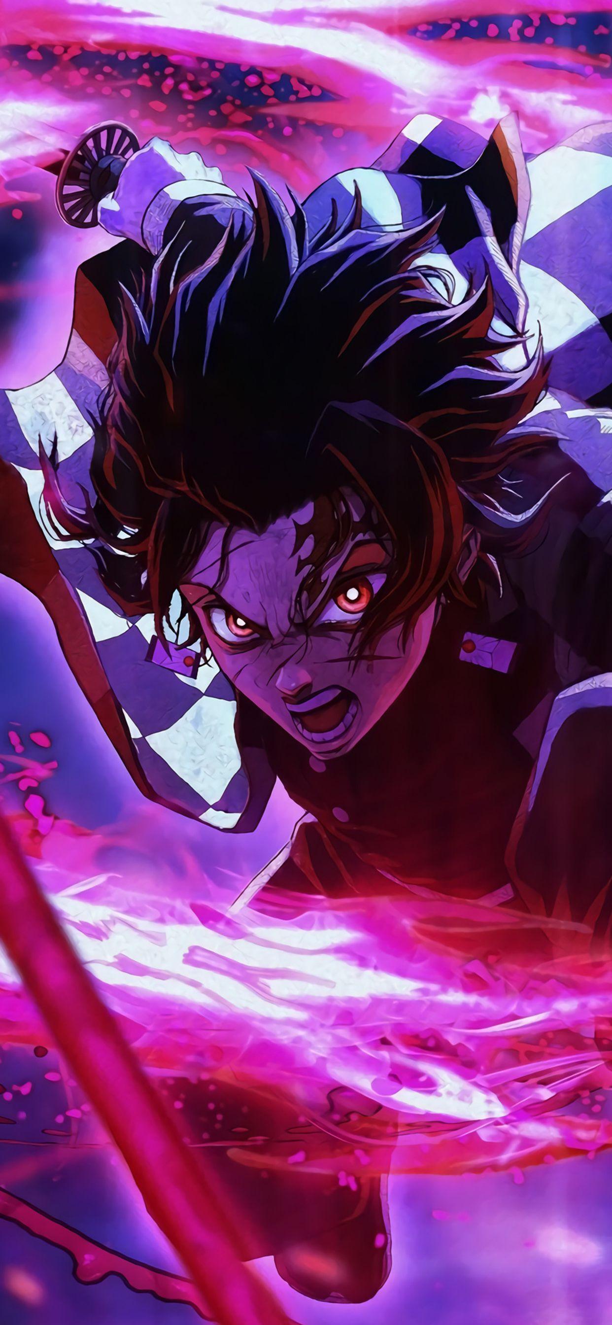 1242x2688 Tanjiro Kamado. Kimetsu no Yaiba
