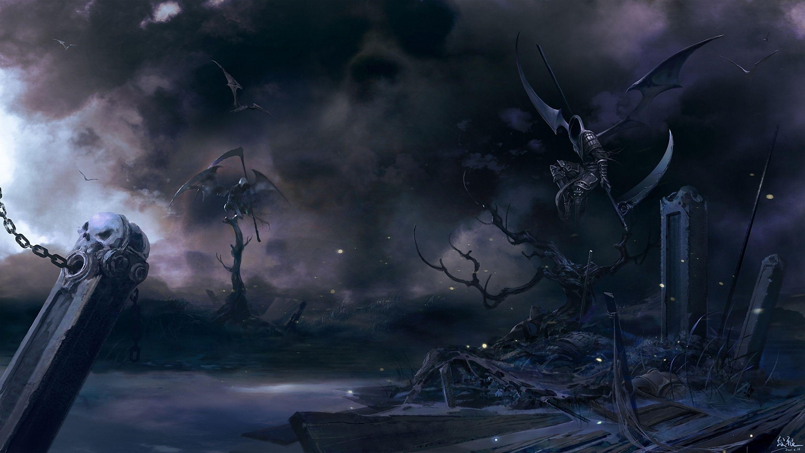 2560x1440 Death Background