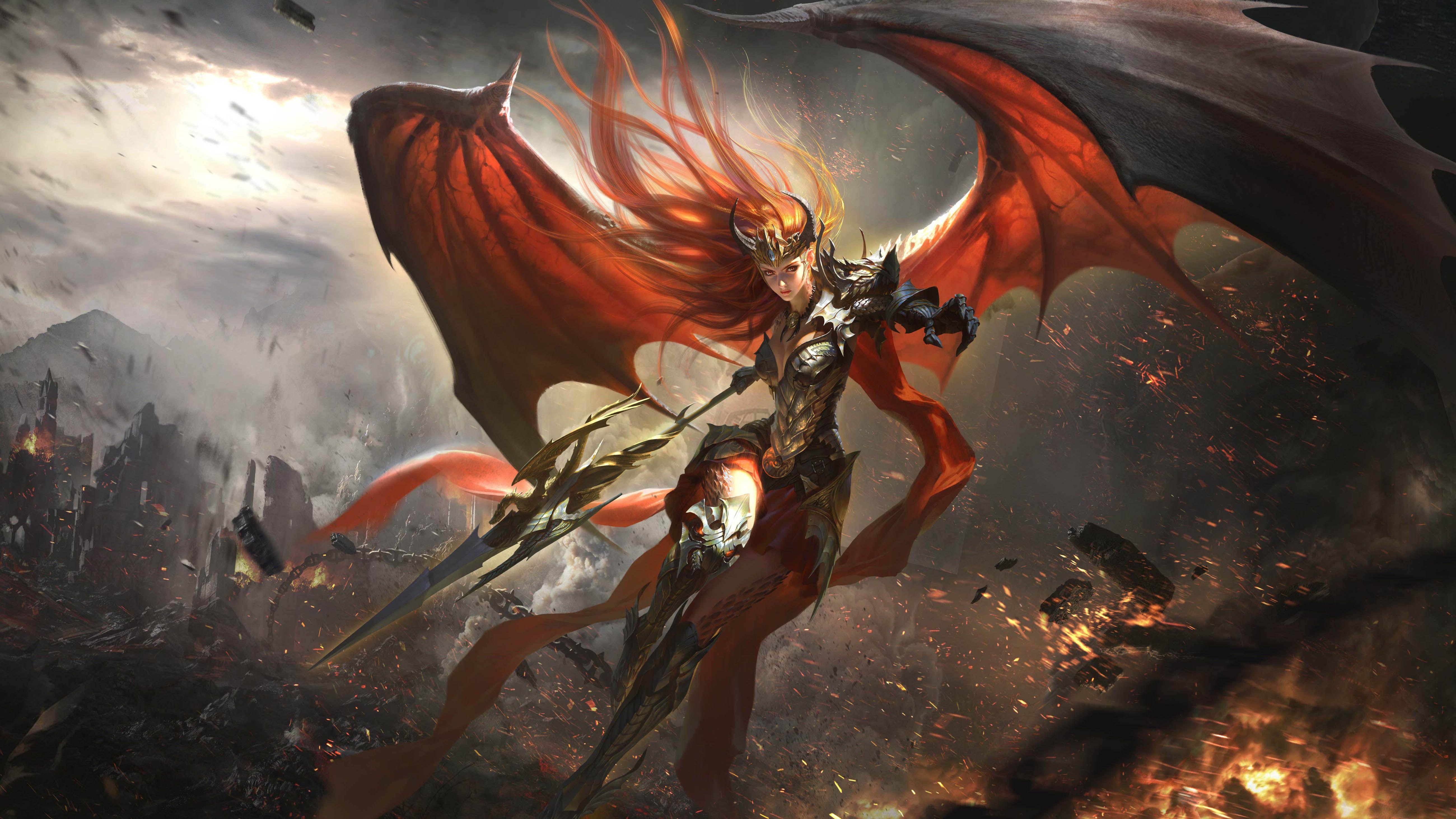5200x2925 Theresa League Of Angels Ii Goddess Goddess Alliance Splash Art Wallpaper For Deskx2925 :