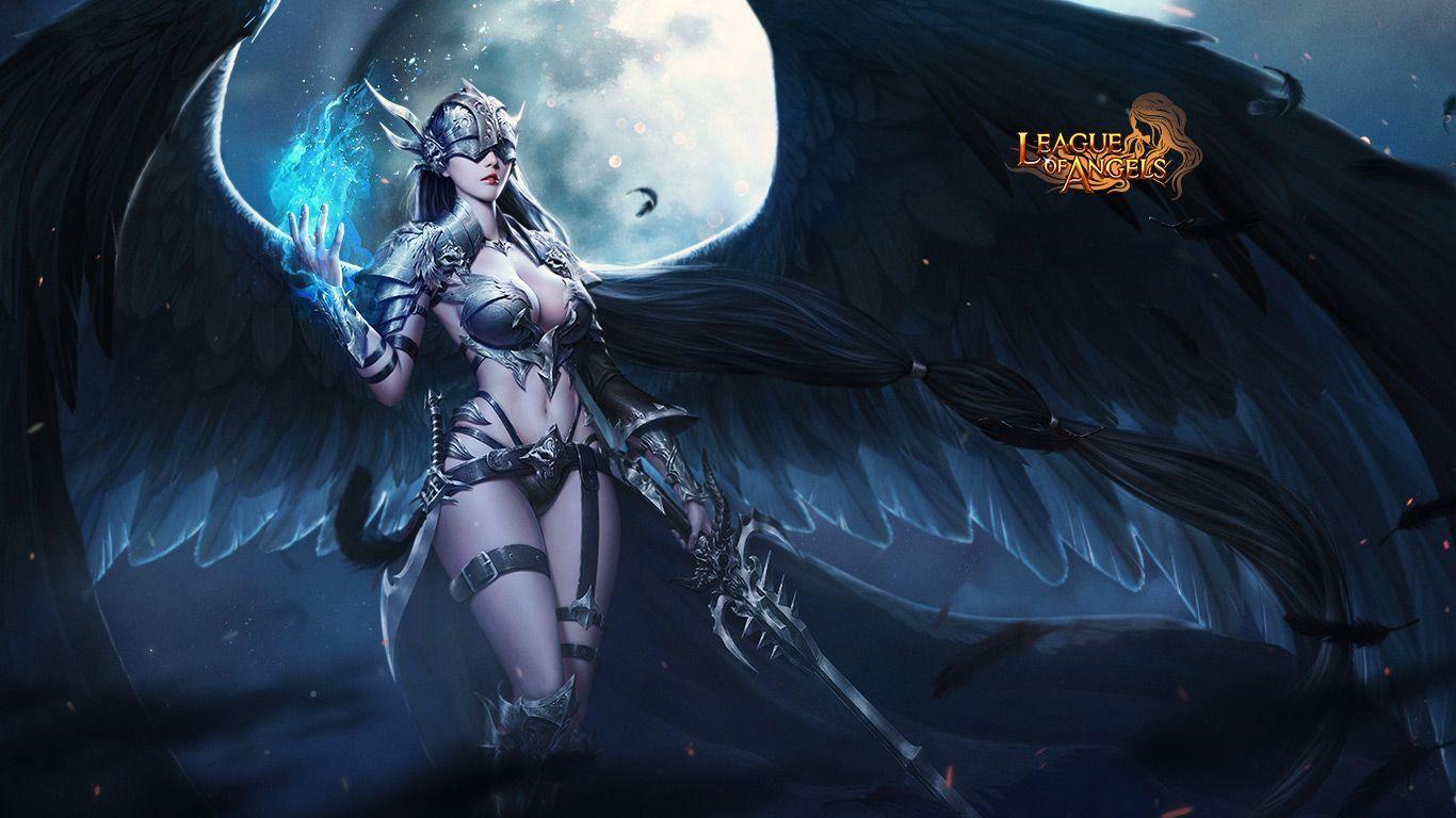 1366x768 League of Angels wallpaper. Adreana. Angel wallpaper, League of angels, Fantasy art angels