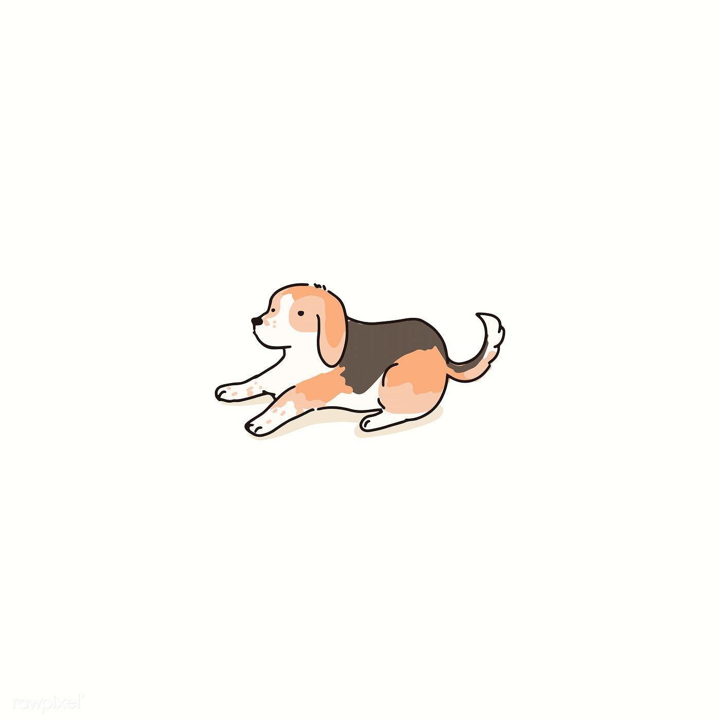 1400x1400 Beagle dog doodle element vector. premium image / Niwat. Cute doodles, Dog drawing, Cute drawings