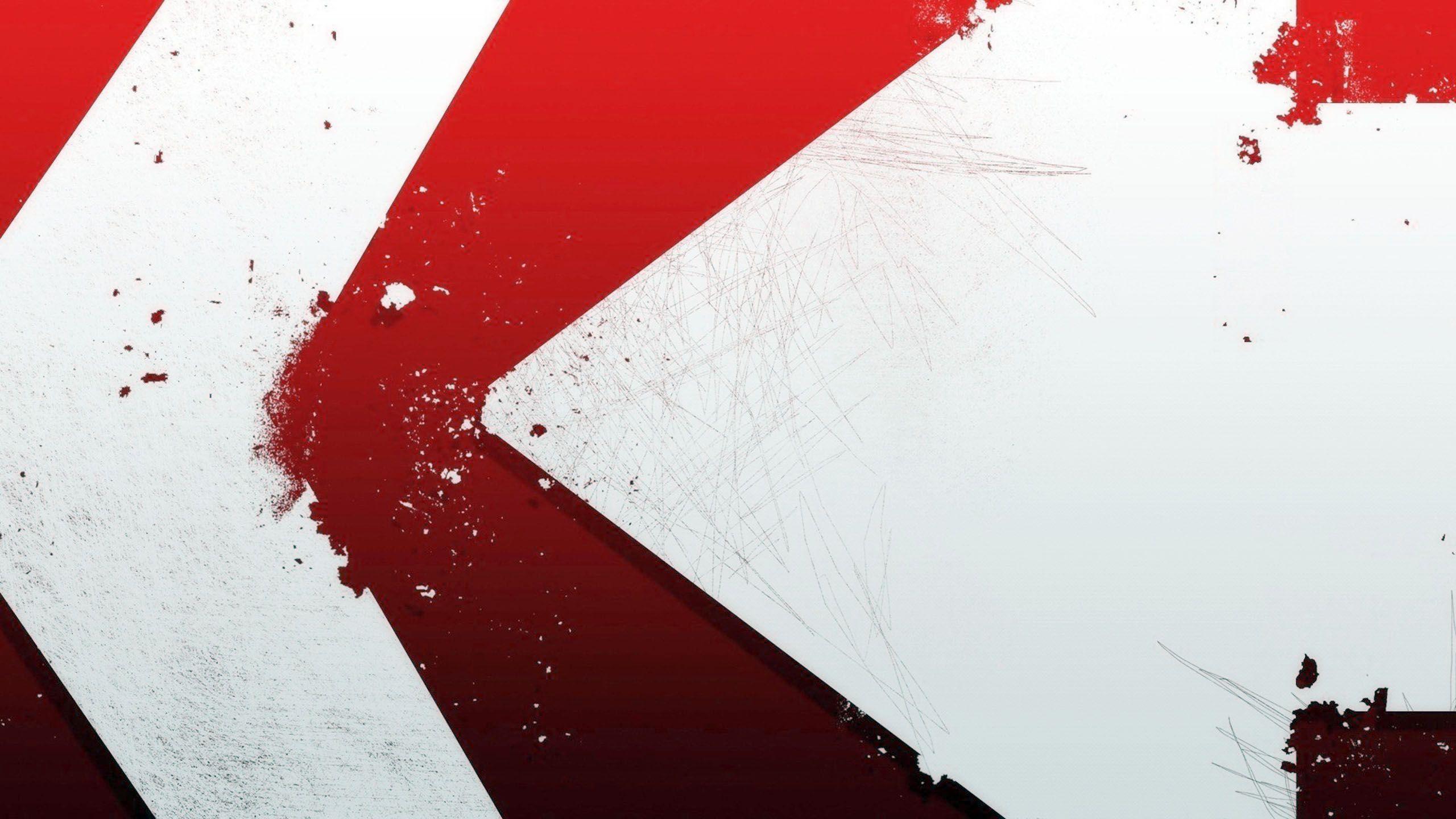 2560x1440 White Red Abstract Wallpaper HD image