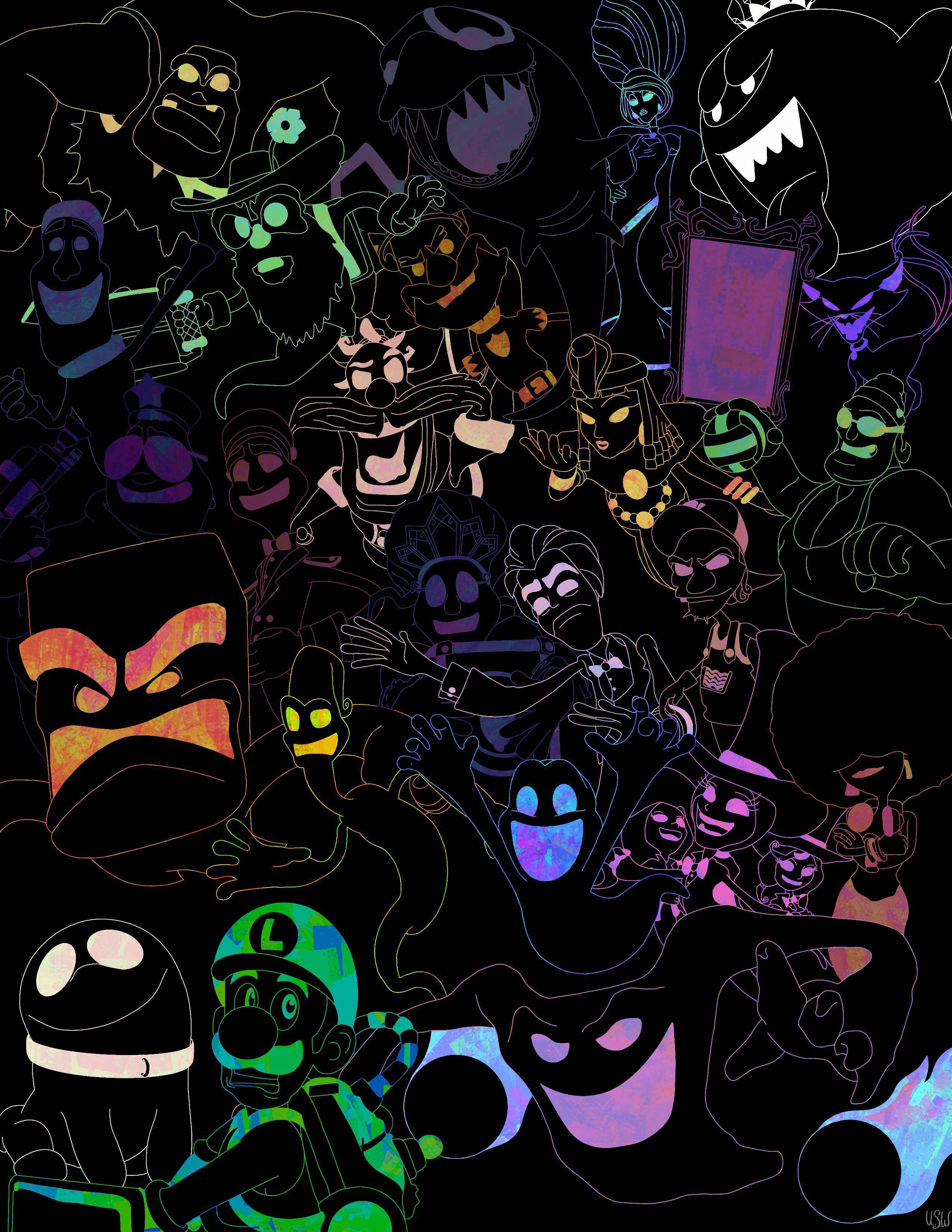 2550x3300 OC an attempt at a Luigis mansion 3 wallpaper