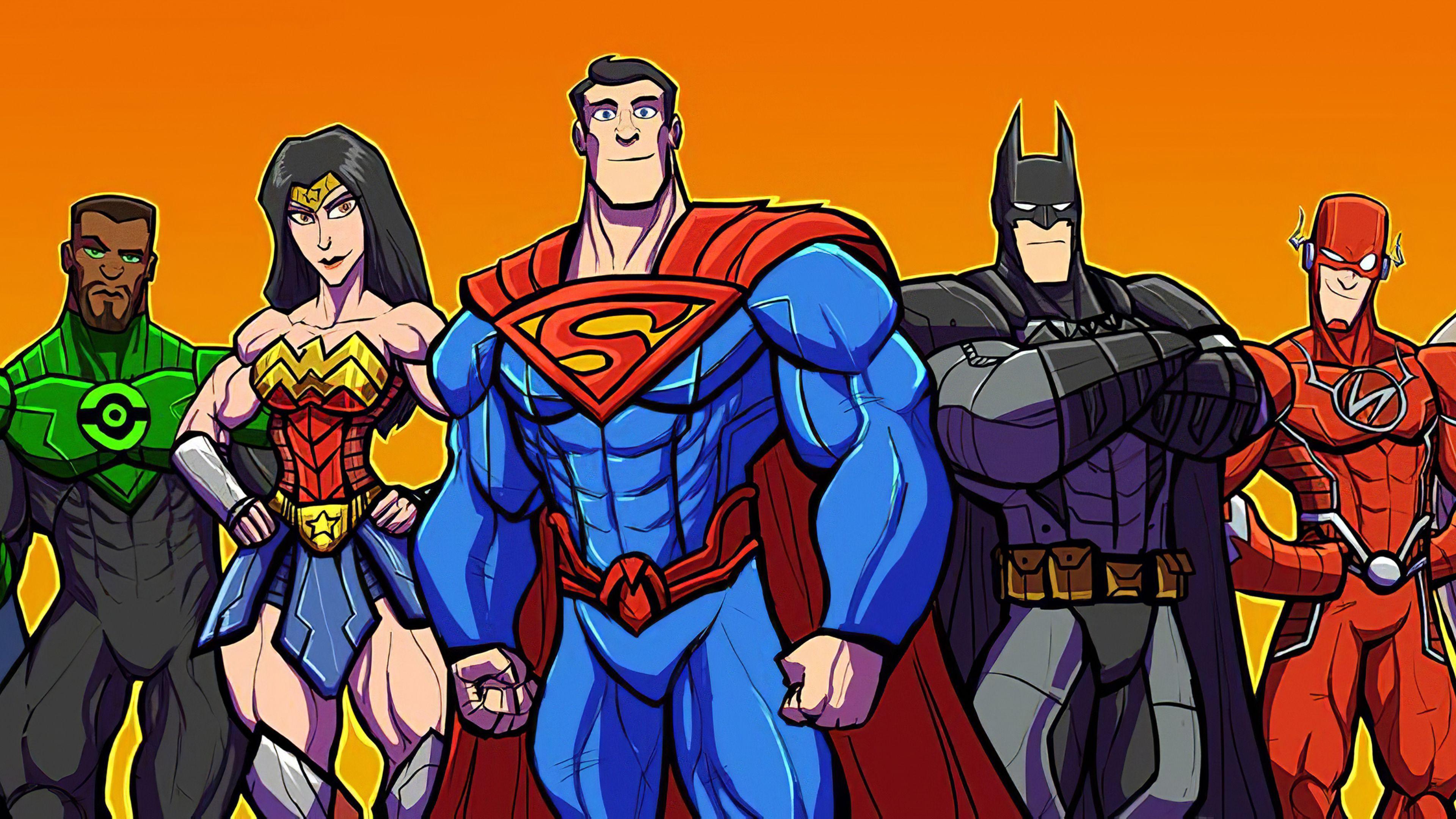 3840x2160 Justice League Heroes Cartoons Superheroes Wallpaper, Justice League Wallpaper, Hd Wallpaper, Wallpaper, 4k Wallpa. Justice League, Hero, Superhero